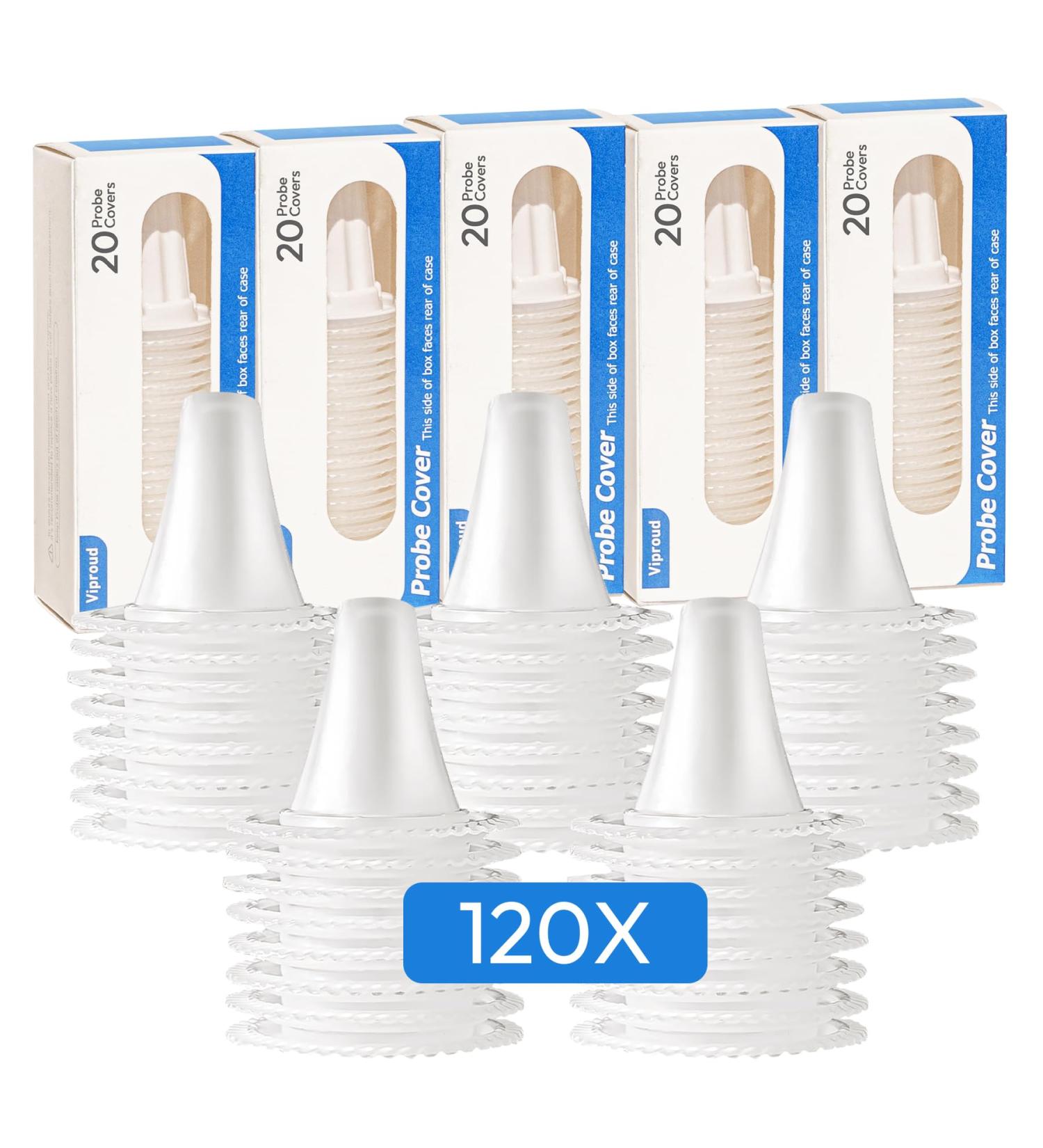 120X Disposable Ear Thermometer Probe Covers - Compatible with Braun - 0% BPA Lens Filters & Refill Caps - Buy Online on GoSupps.com