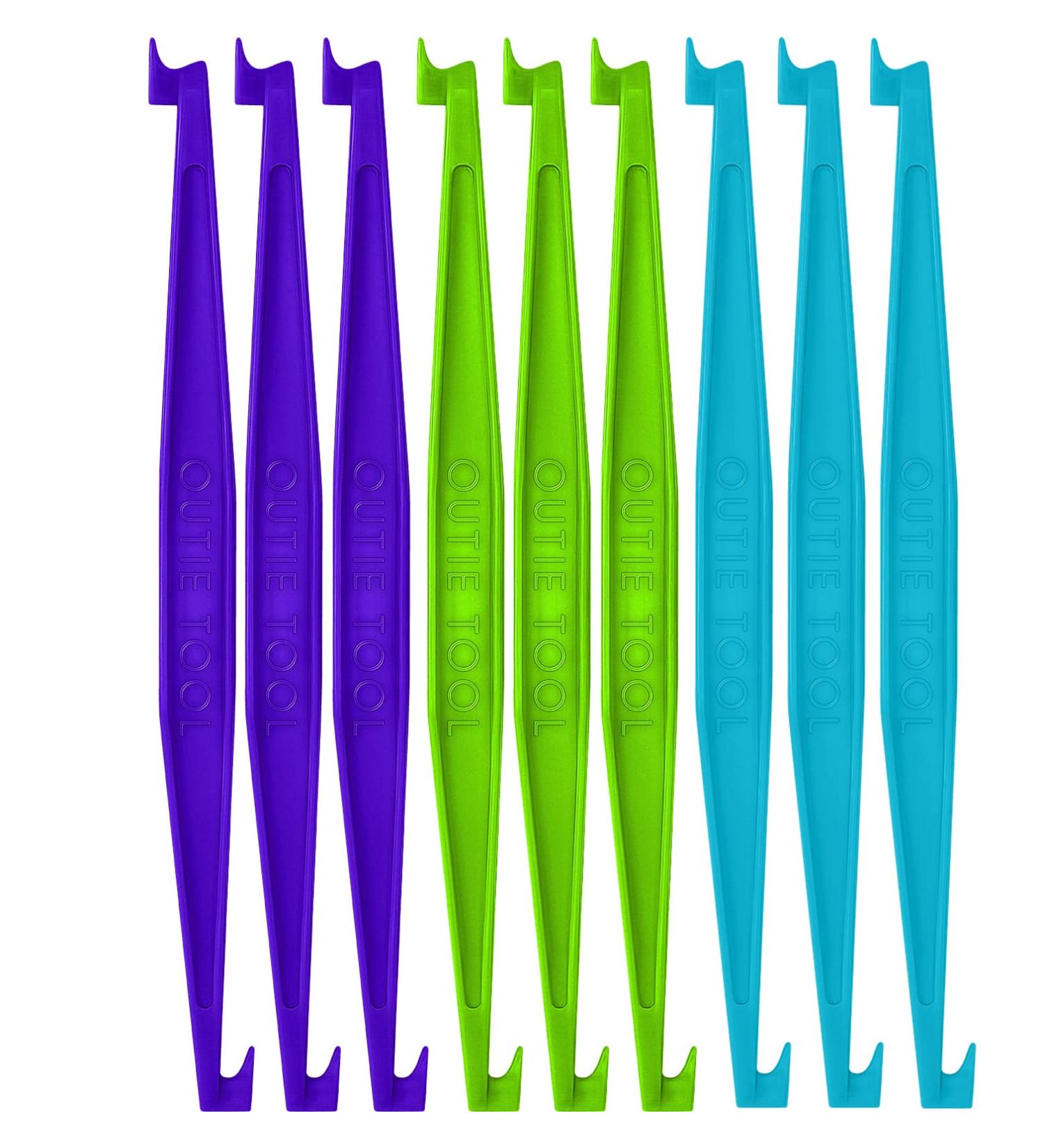 Outie Tool | Clear Aligner Invisible Braces Removal Tool - Patented Design | 60 Count Sky Blue/Neon Green Bulk - Buy Online on GoSupps.com