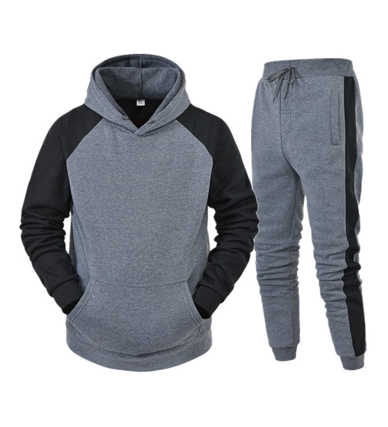 Shop Hanxiulin Men's Adjustable Training Suit - Cotton Jogging Sportswear for Autumn & Winter | XXL Gray Leisure Clothes - Buy Online on GoSupps.com