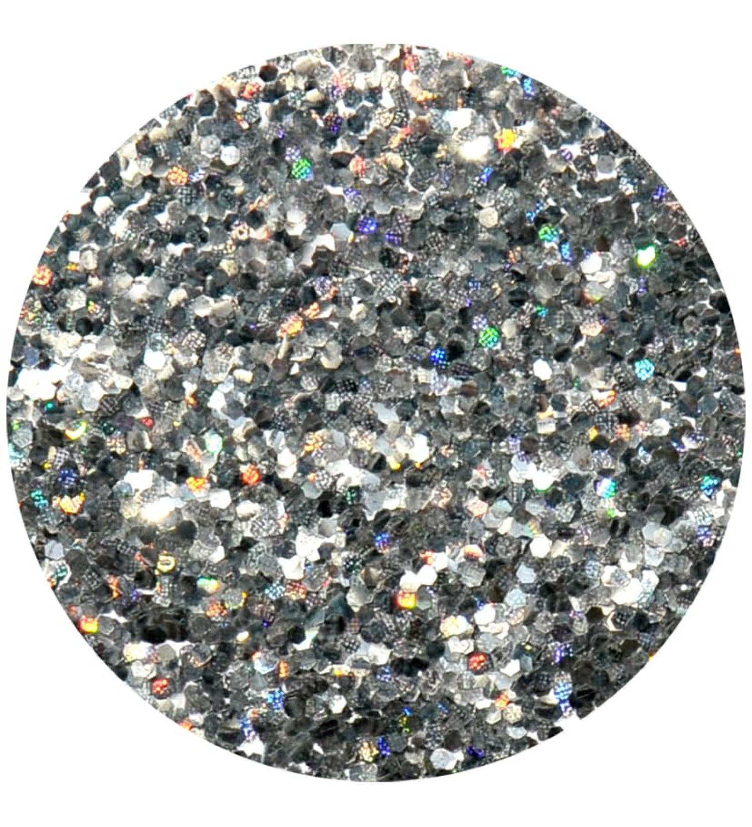Eulenspiegel Eulenspiegel 907443 - Holographic Organic Silver Coarse Glitter 6g Biodegradable Face & Body Glitter