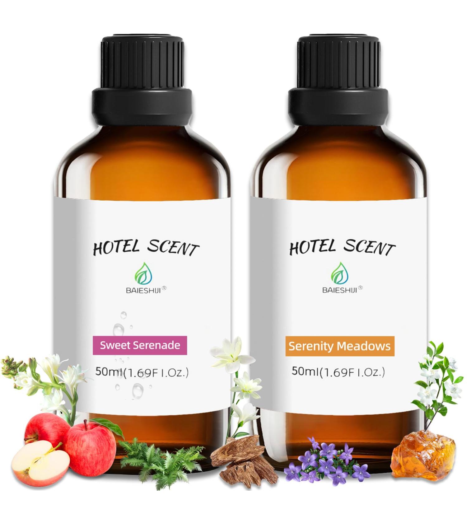 Serenity Meadows & Sweet Serenade Hotel Scents - Luxury Aroma Diffuser Oil 1.69 Fl Oz (50ml) | Top 2 Aromatherapy Oils for Home & Hotels - Buy Online on GoSupps.com
