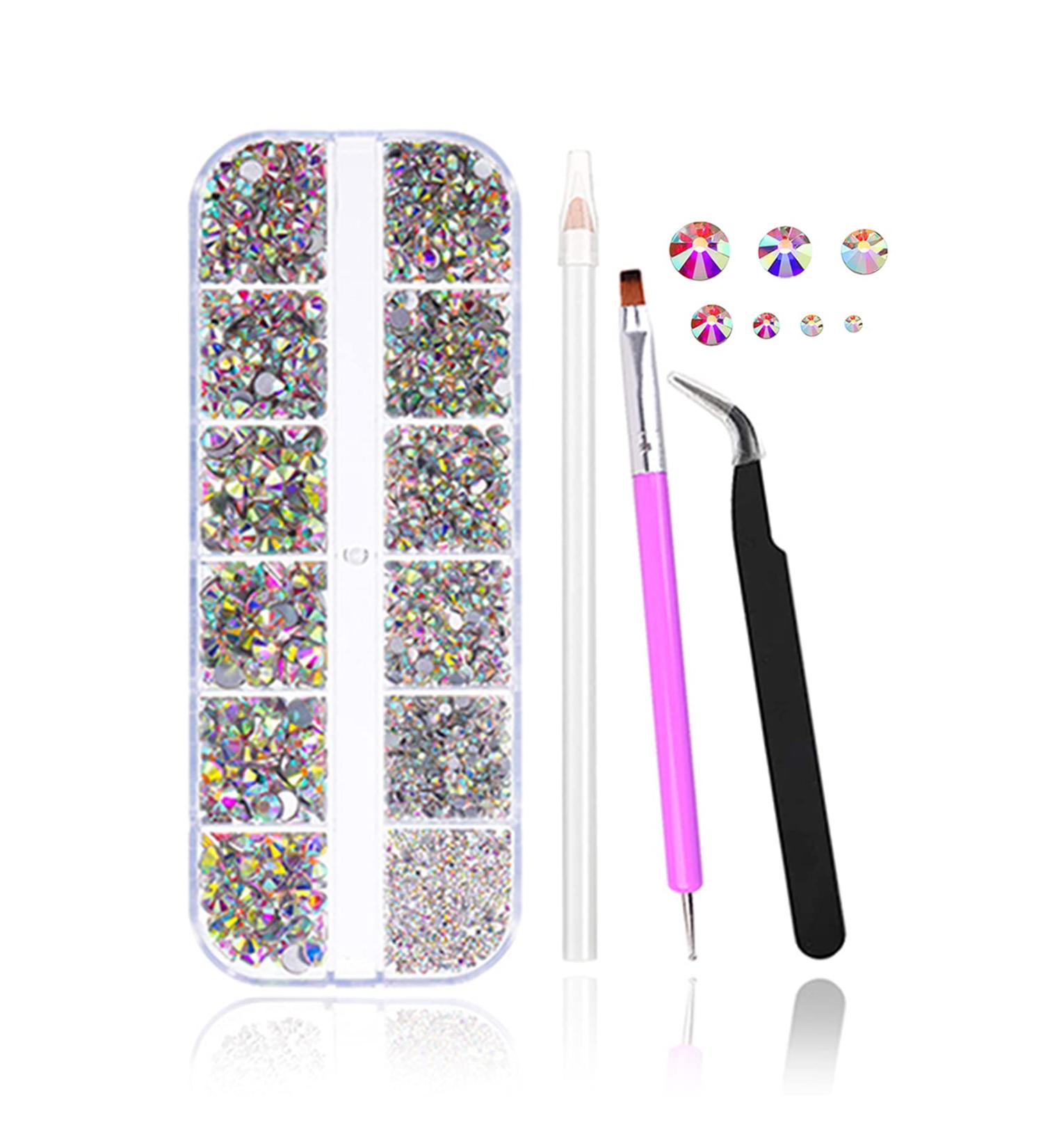 Shop FITDON Rhinestones Crystal Flat Glitter Stones - AB Glass Charms & Gemstones for DIY Crafts | International Shipping Available - Buy Online on GoSupps.com