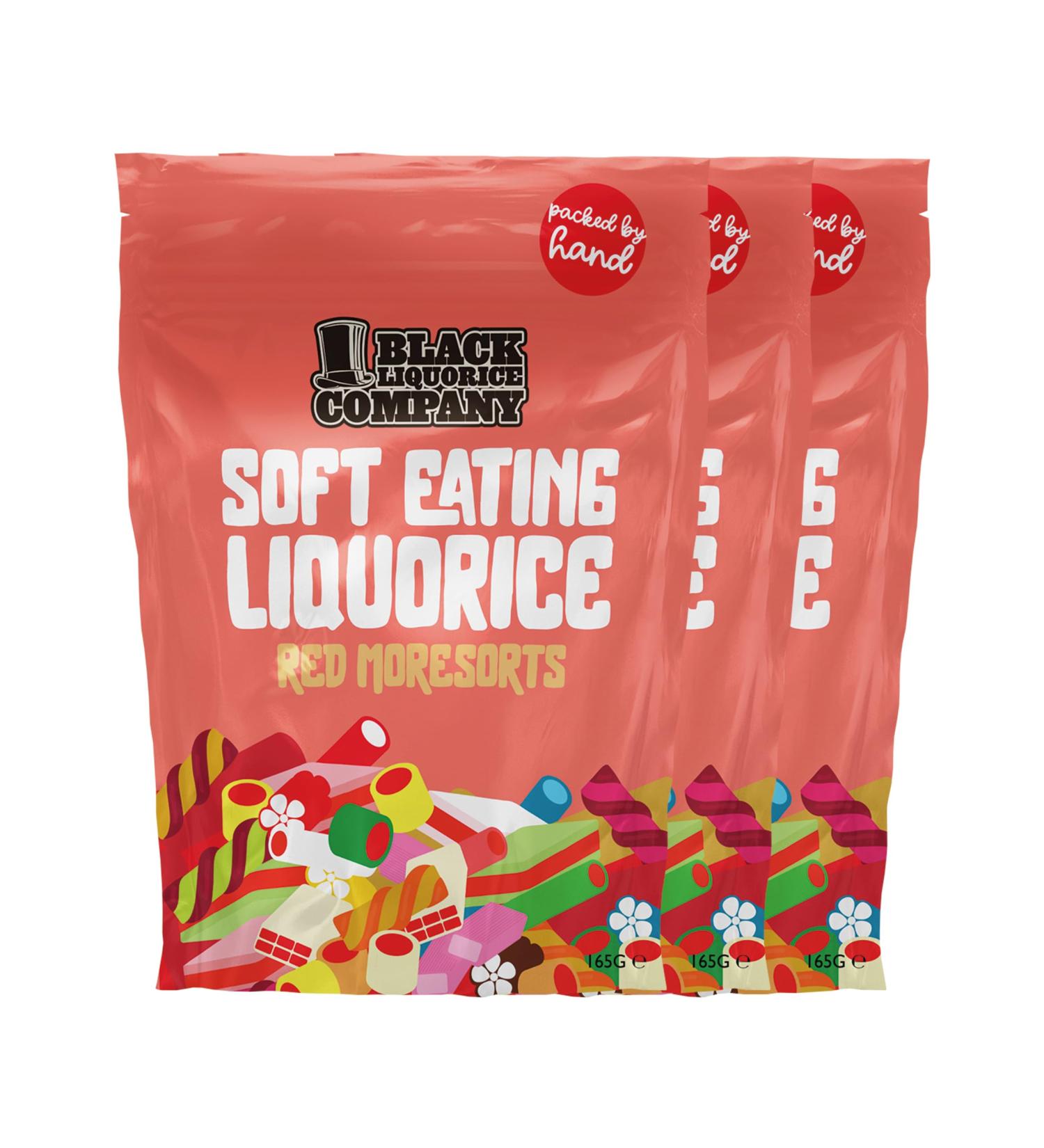 Black Liquorice Company - Red Liquorice Moresorts 3 x 165g - Buy Online on GoSupps.com