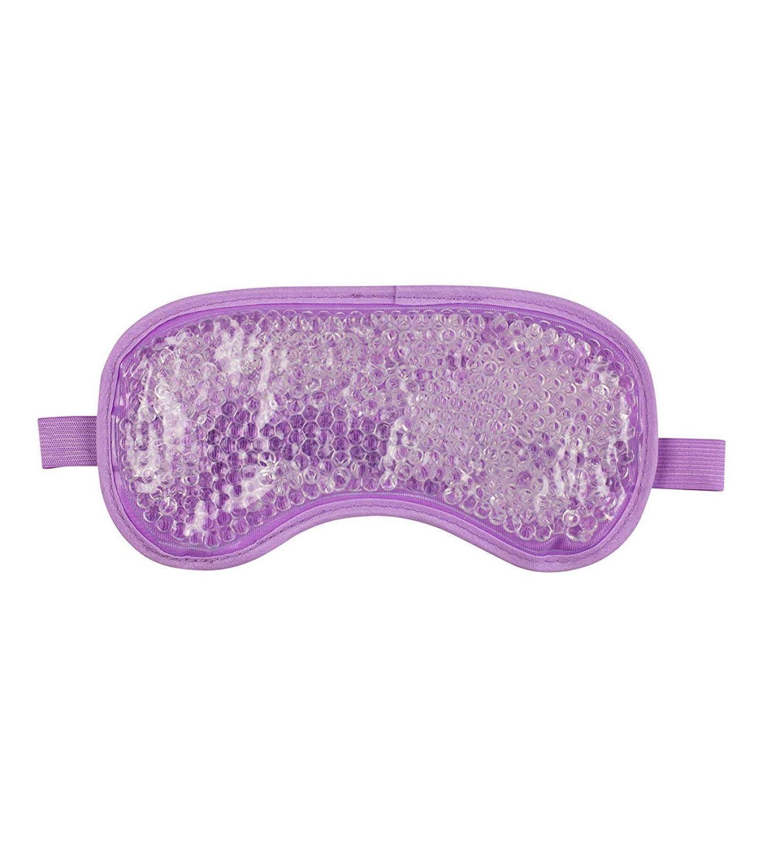 IdeaWorks Gel Bead Eye Mask - Hot or Cold Therapy - Plush Back - Purple - Buy Online on GoSupps.com