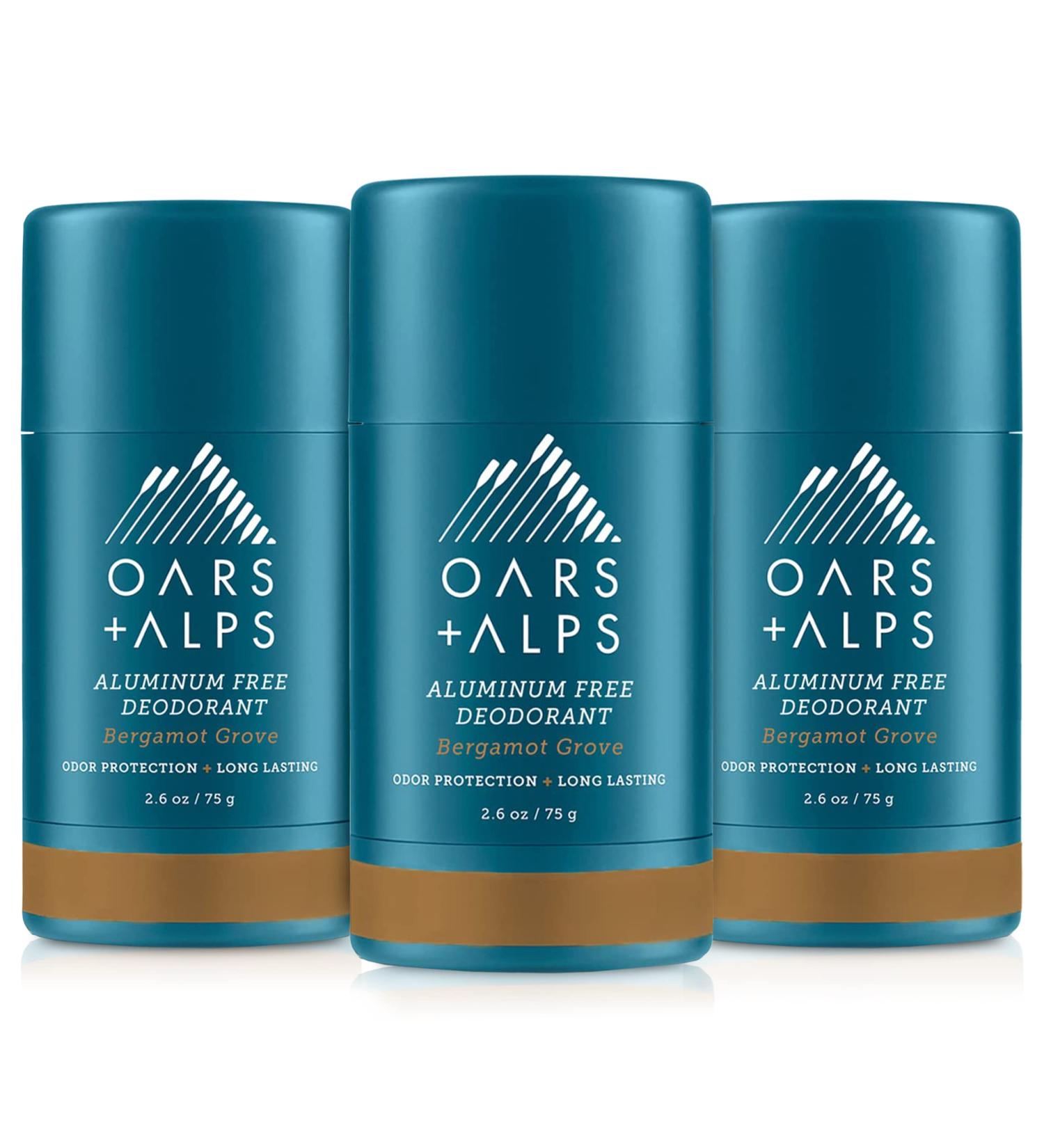 Oars + Alps Aluminum Free Deodorant for Men and Women Dermatologist Tested and Made with Clean Ingredients Travel Size Bergamot Grove 3 Pack 2.6 Oz Each 3ct - Bergamot Grove 2.6 Ounce (Pack of 3) - Buy Online on GoSupps.com