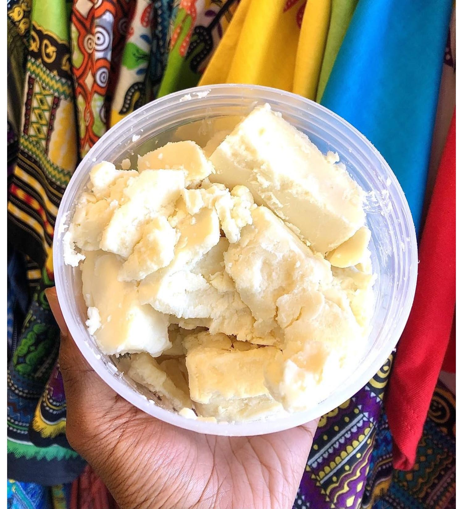 100% Raw Unrefined Shea Butter from Ghana Grade A Ivory 2 Pounds (32oz) | Premium Natural Moisturizer for Skin & Hair - Buy Online on GoSupps.com