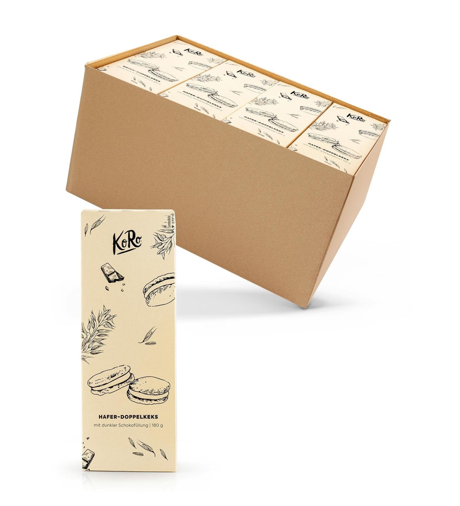 KoRo - Dark Chocolate Filled Oatmeal Cookies 12 x 180g - Buy Online on GoSupps.com