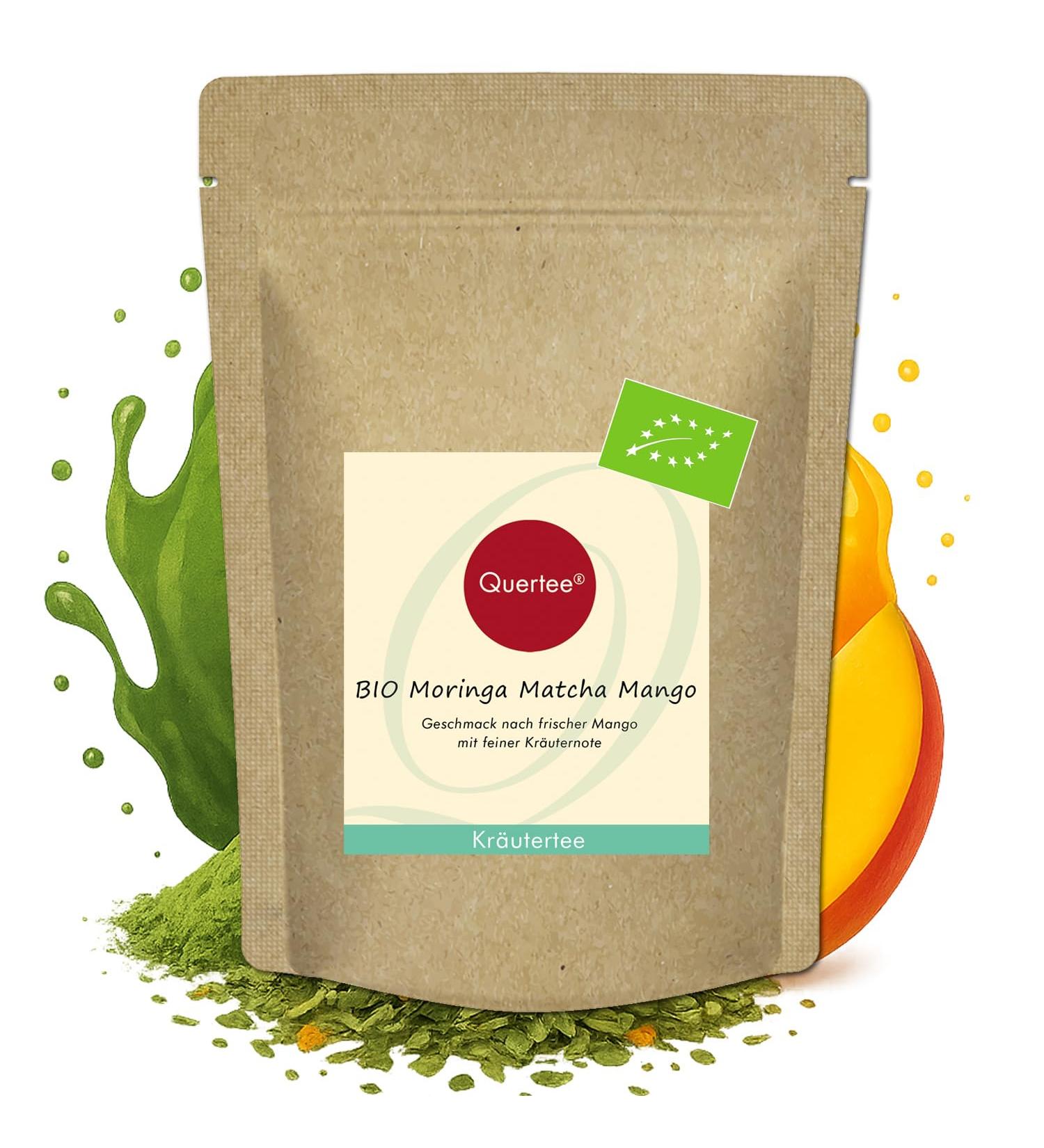 Quertee Quertee - Organic "Moringa Matcha Mango" Infusion - Organic tea with mango and a hint of fine herbs (200 g) - Buy Online on GoSupps.com