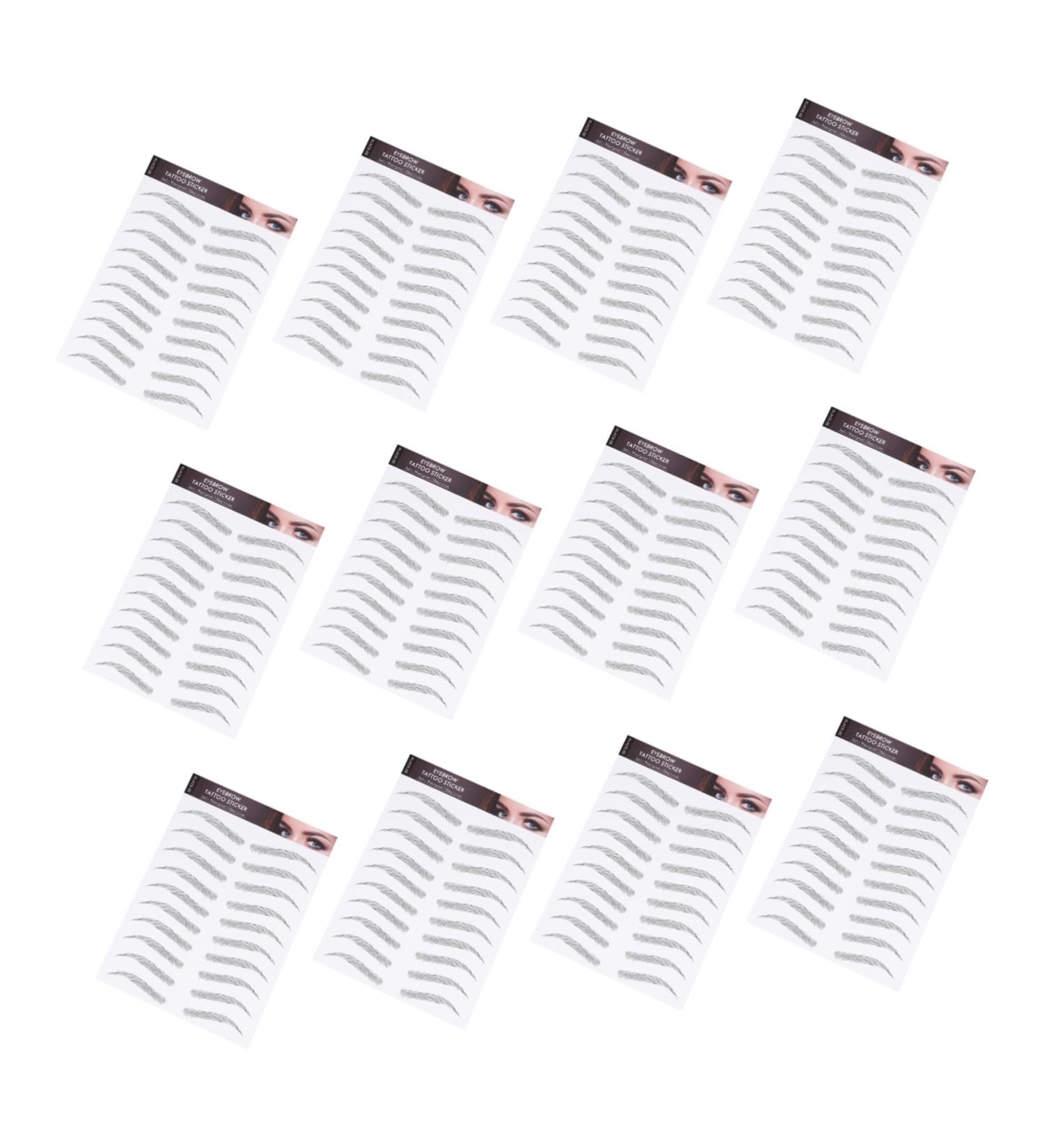 FOMIYES 12 sheets Girls Hairlike Eyebrows Temporary Artificial Eyebrow for Stickers Transfers Sticker False - Buy Online on GoSupps.com