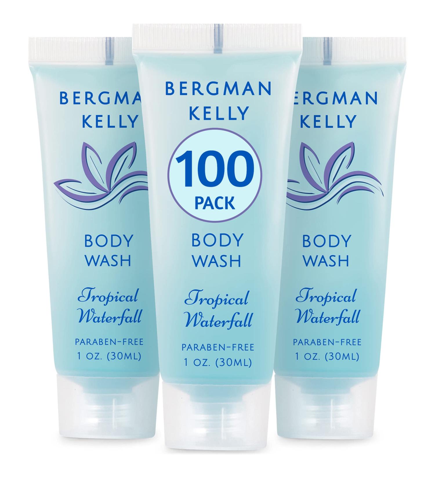 BERGMAN KELLY Travel Size Body Wash (1 fl oz 100 PK Tropical Waterfall) Delight Your Guests with an Invigorating and Refreshing Hotel Body Wash Mini and Small Size Guest Hotel Toiletries in Bulk Tropical Waterfal 1 Fl O  - Buy Online on GoSupps.com