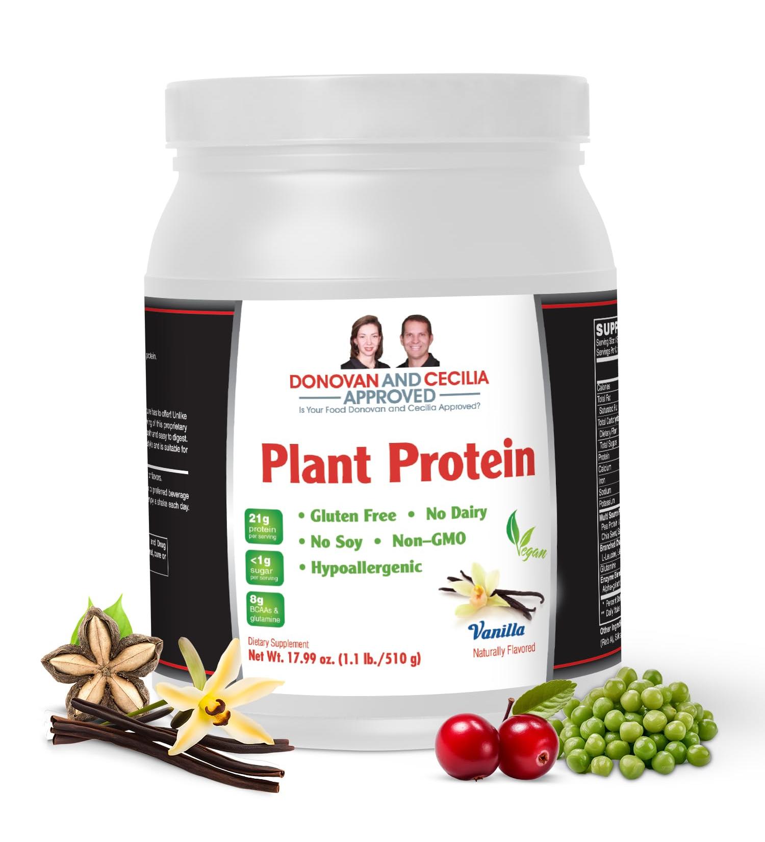 Vegan Plant Protein Powder - Delicious Vanilla Flavor | Buy Online for International Shipping - Buy Online on GoSupps.com
