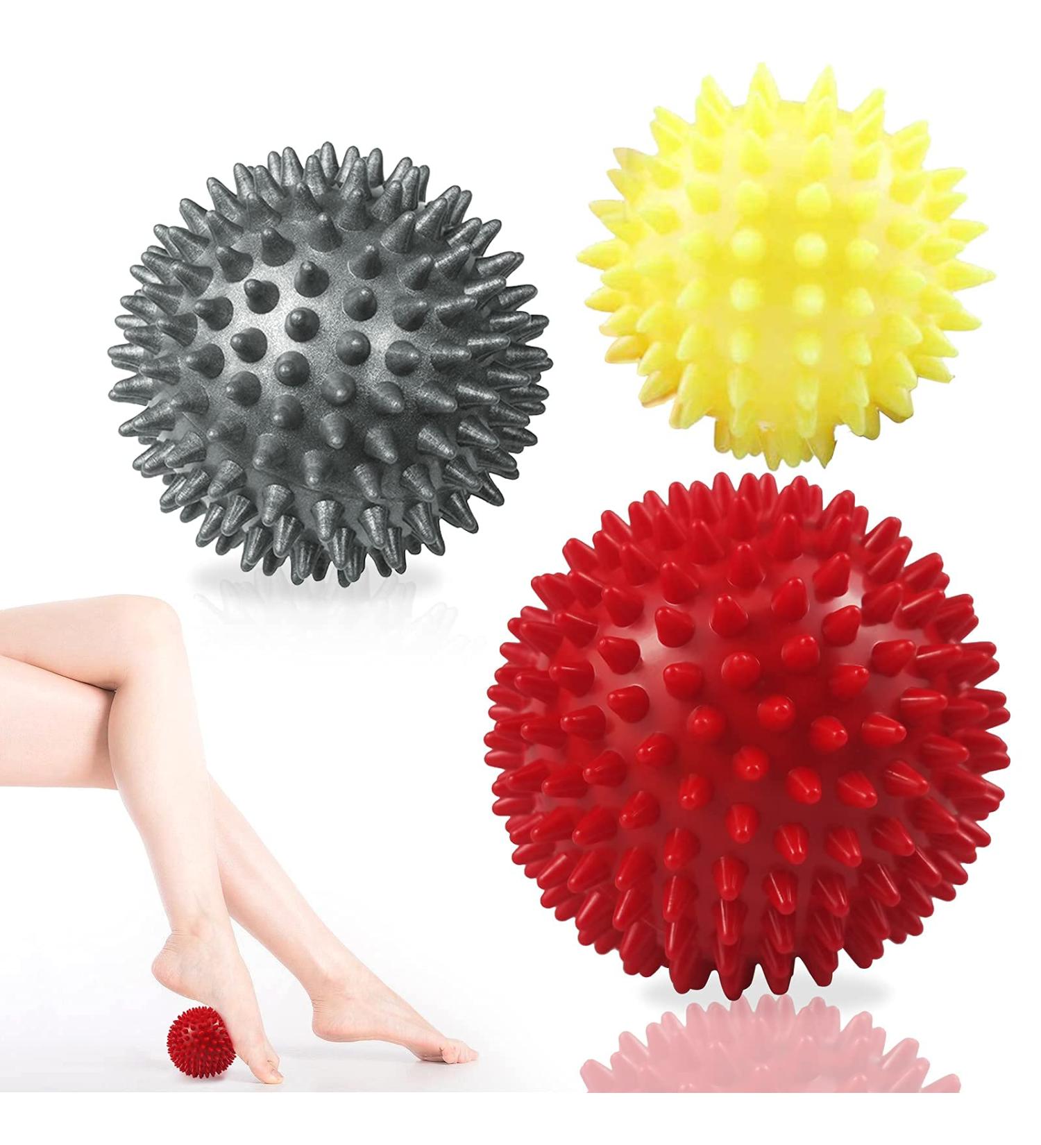 Hedgehog Massage Ball Set of 3 - Different Hardness for Back Legs Feet & Hands Muscle Relief | International Shipping Available - Buy Online on GoSupps.com