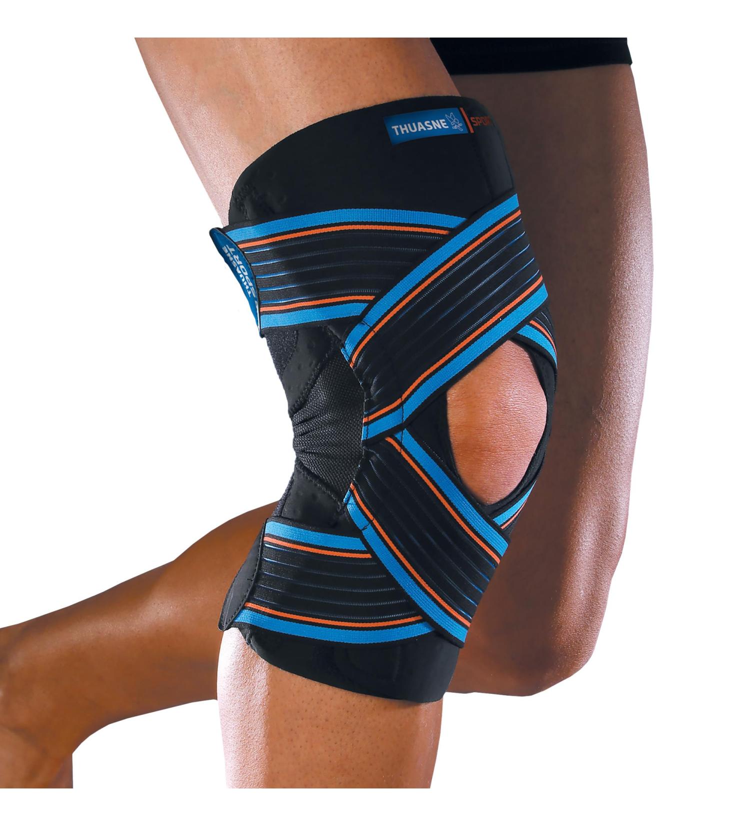 Thuasne Sport Open Strapping Knee Support - Unstable or Painful Knee - Heat Loss Limitation - Support Index 4/5 - CE Medical - Buy Online on GoSupps.com