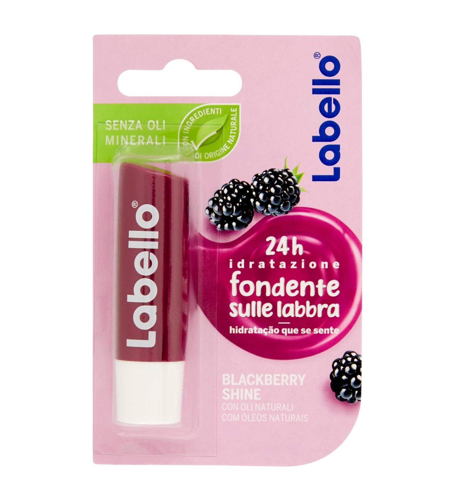 Buy Labello Blackberry Shine Lip Balm 5.50ml - Colorful Blackberry Flavor & 24-Hour Moisturizing - Natural Ingredients - International Shipping - Buy Online on GoSupps.com