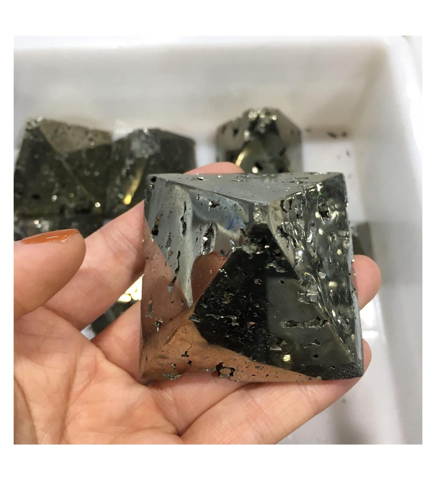 1pc Natural Pyrite Pyramid Tower Shape Quartz Crystals Raw and Mineral Stones Specimen Home Decor Gift Crafts (Size : 200-250g) - Buy Online on GoSupps.com