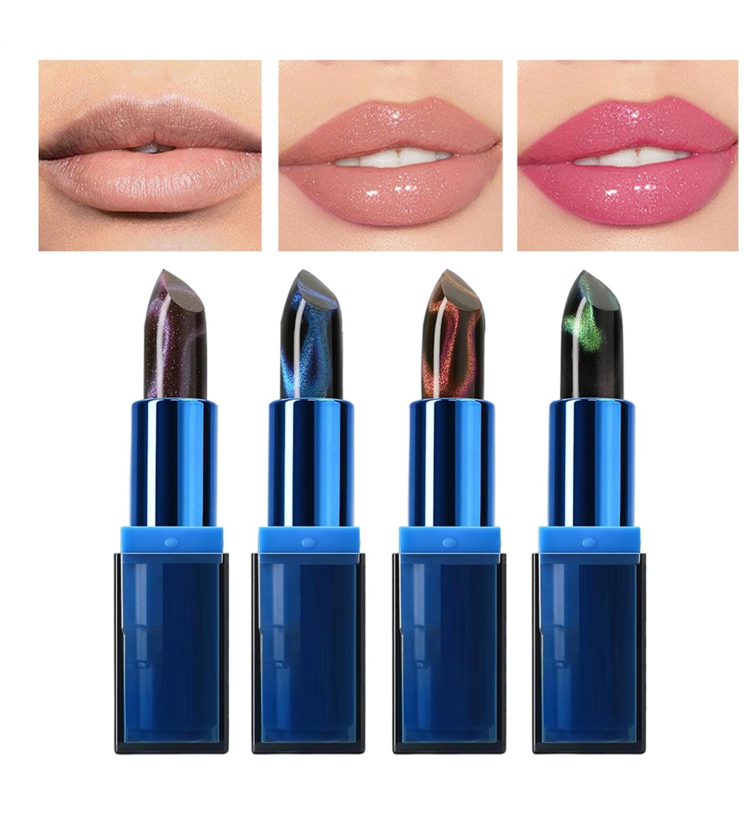 Color-Changing Lip Gloss 4-in-1 Pigmented Tinted Lip Balm - Lightweight Moisturizer for Women All Skin Tones - Buy Online on GoSupps.com