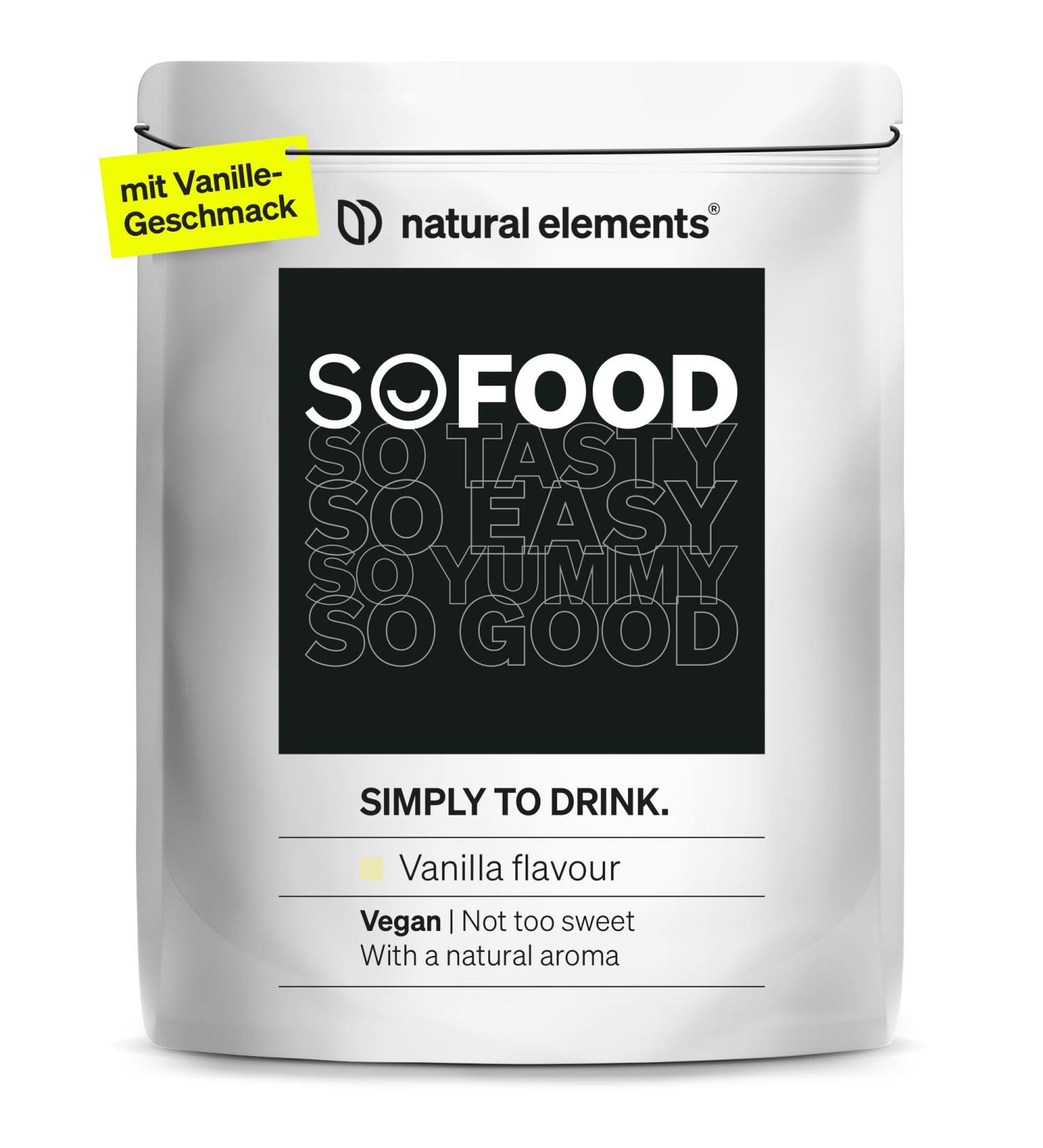 Buy So Food Vegan Meal Replacement - Vanilla - 27g Protein 10 Meals Essential Vitamins & Minerals - Made in Germany - Buy Online on GoSupps.com
