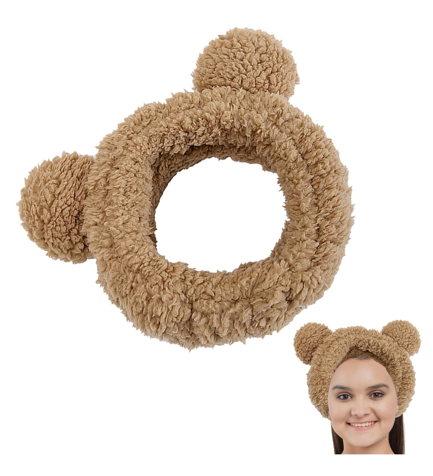 Puffy Makeup Headband Spa Headbands for Women Cute Bear Ears Skincare Headband Funny Snail Headband Hair Band for Washing Face Makeup Removal Shower Facial Mask - Buy Online on GoSupps.com