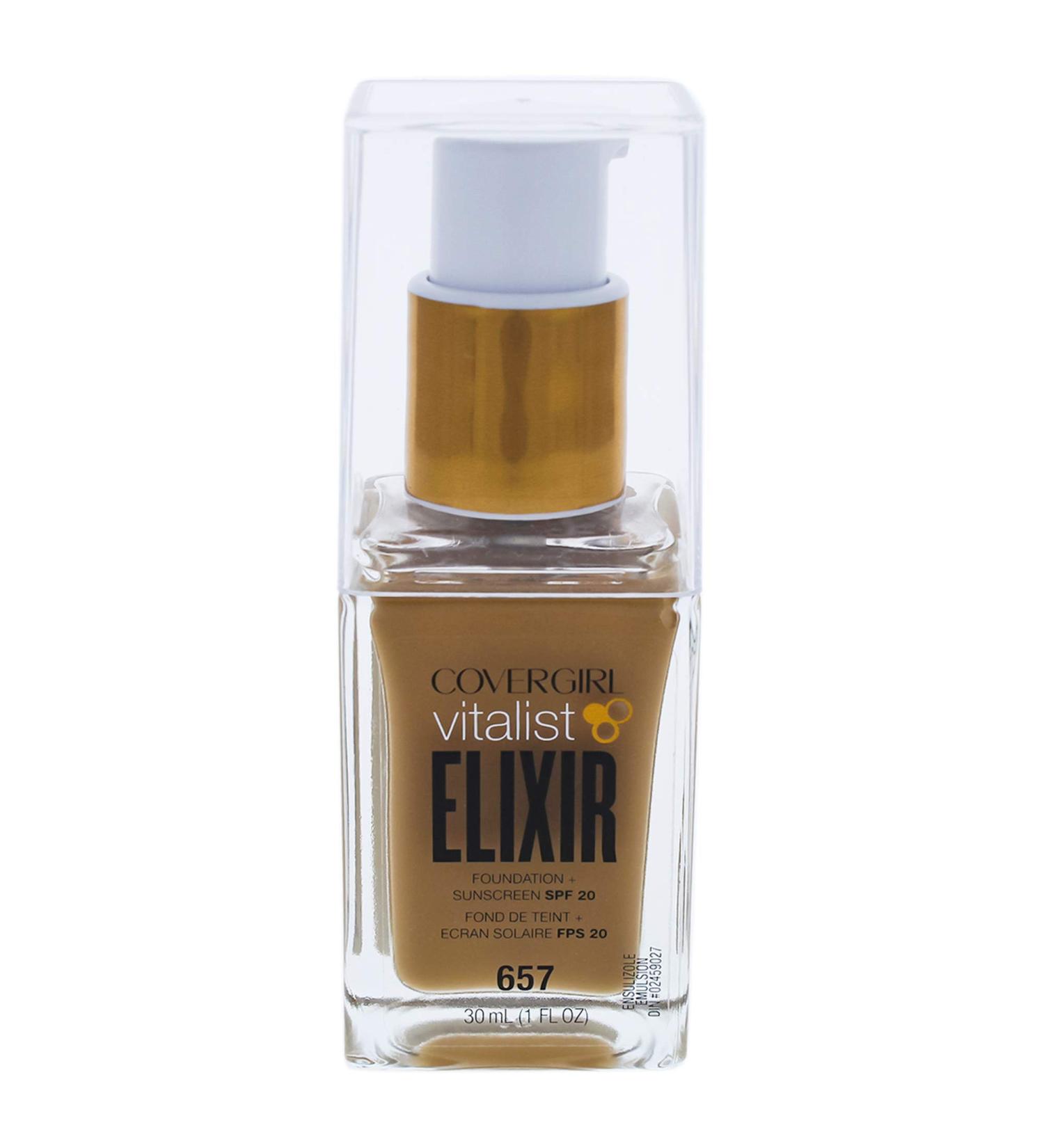 Covergirl Vitalist Elixir Foundation SPF 20 - 657 Golden Tan - 1 Oz - Buy Online on GoSupps.com