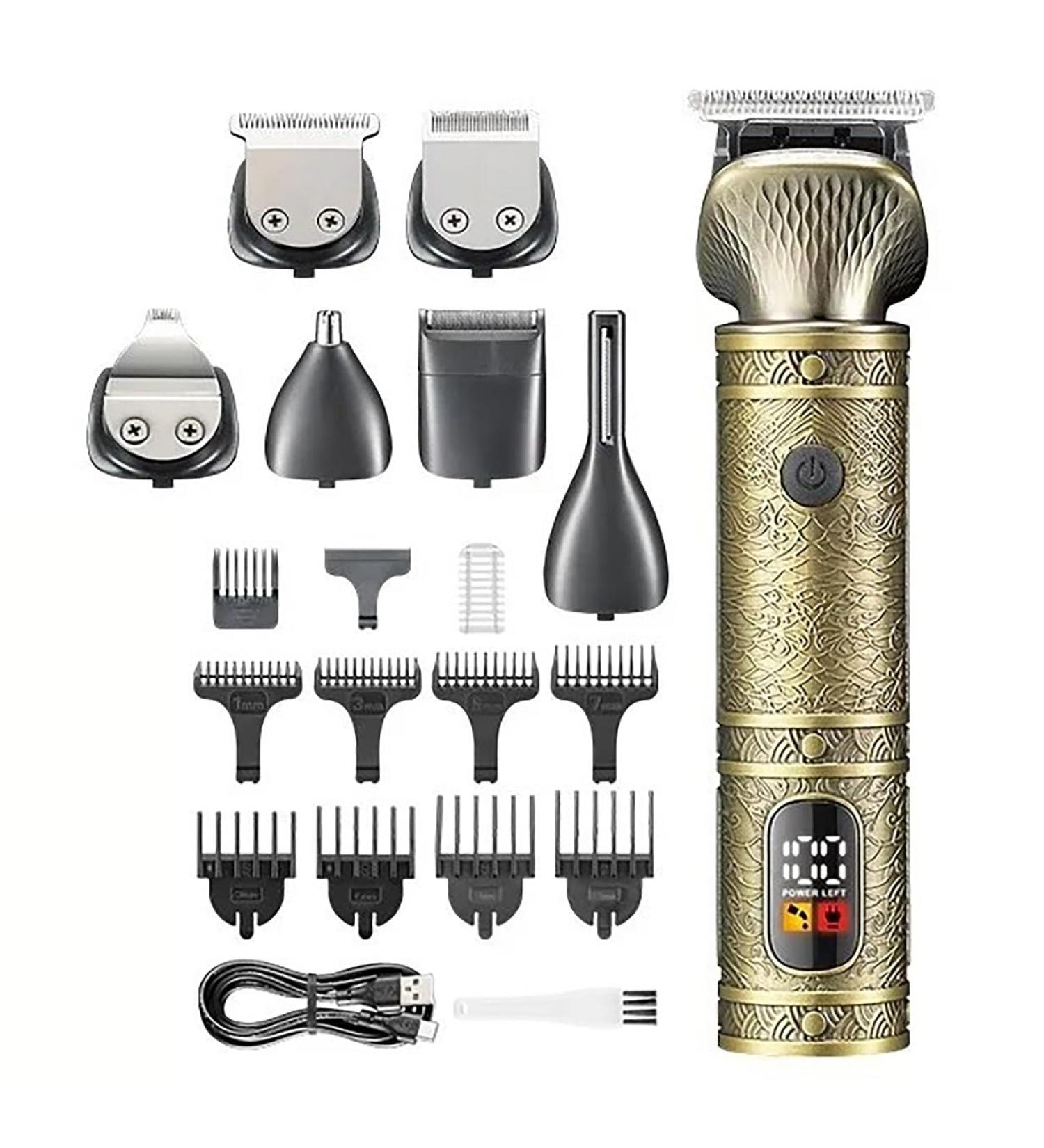Professional 18 in 1 Rechargeable Electric Clipper Kit - LCD Screen Grooming for Body Nose Ear & Beard - International Shipping Available - Buy Online on GoSupps.com