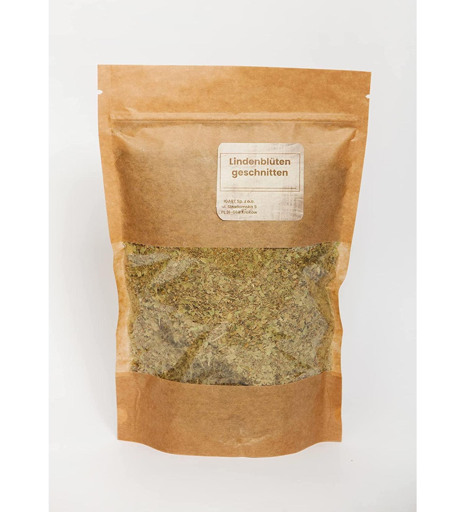 IGART Cut Linden Blossoms 500g | Blossoms of the Linden | for Linden Blossom Tea | Herbal Tea | Tiliae flos 500 g (Pack of 1)