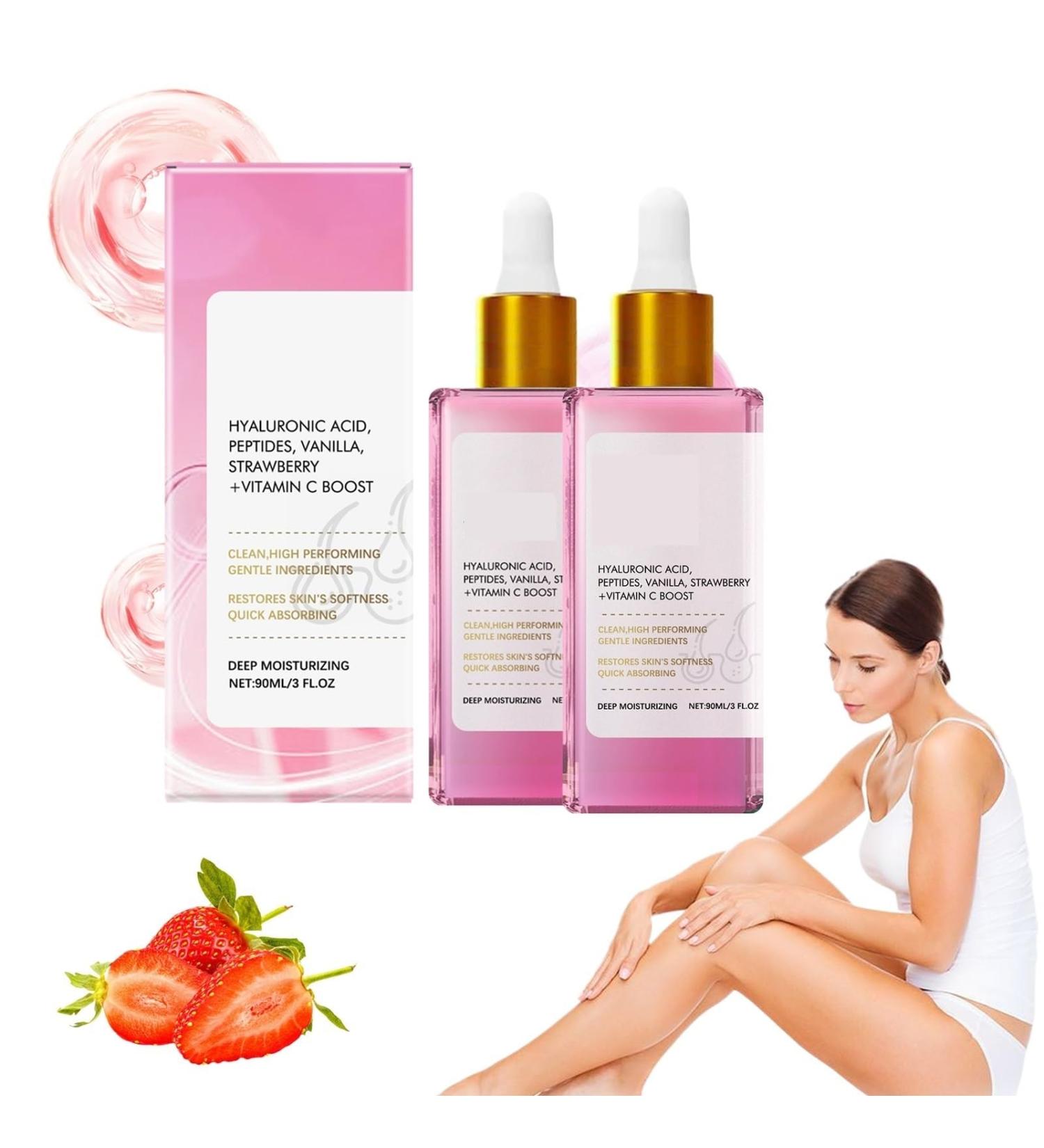 After Shave Oil - Strawberry & Vanilla Scent Soft Serve After Shave Oil Women Strawberry Smooth Skin Prevent Ingrown Hairs & Dryness for All Skin Types(2pcs) - Buy Online on GoSupps.com