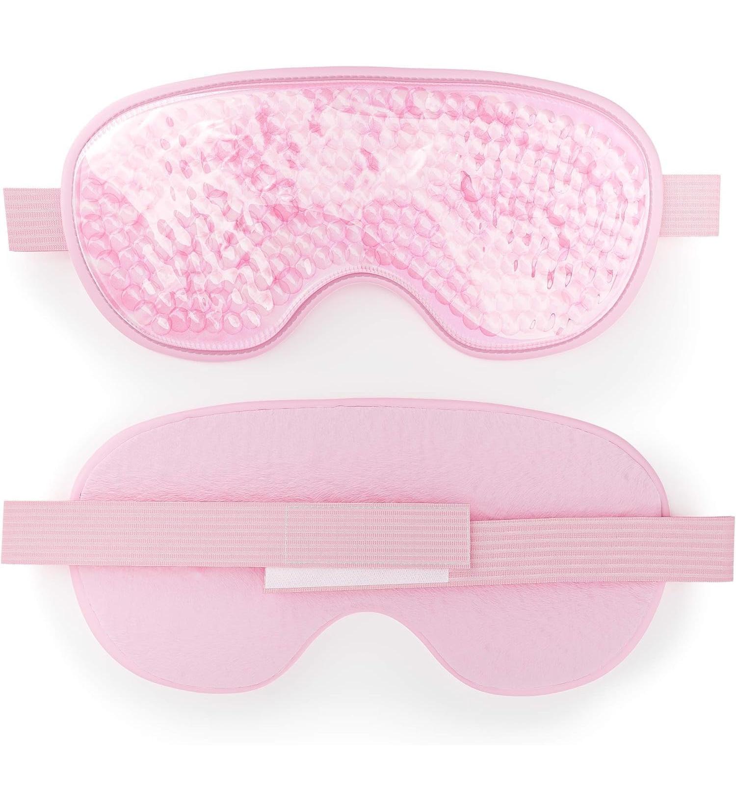 Eye Mask - Reusable Microwavable & Freezable Eye Compress Gel Mask with Adjustable Strap for Puffy & Tired Eyes by Grace & Stella - Buy Online on GoSupps.com