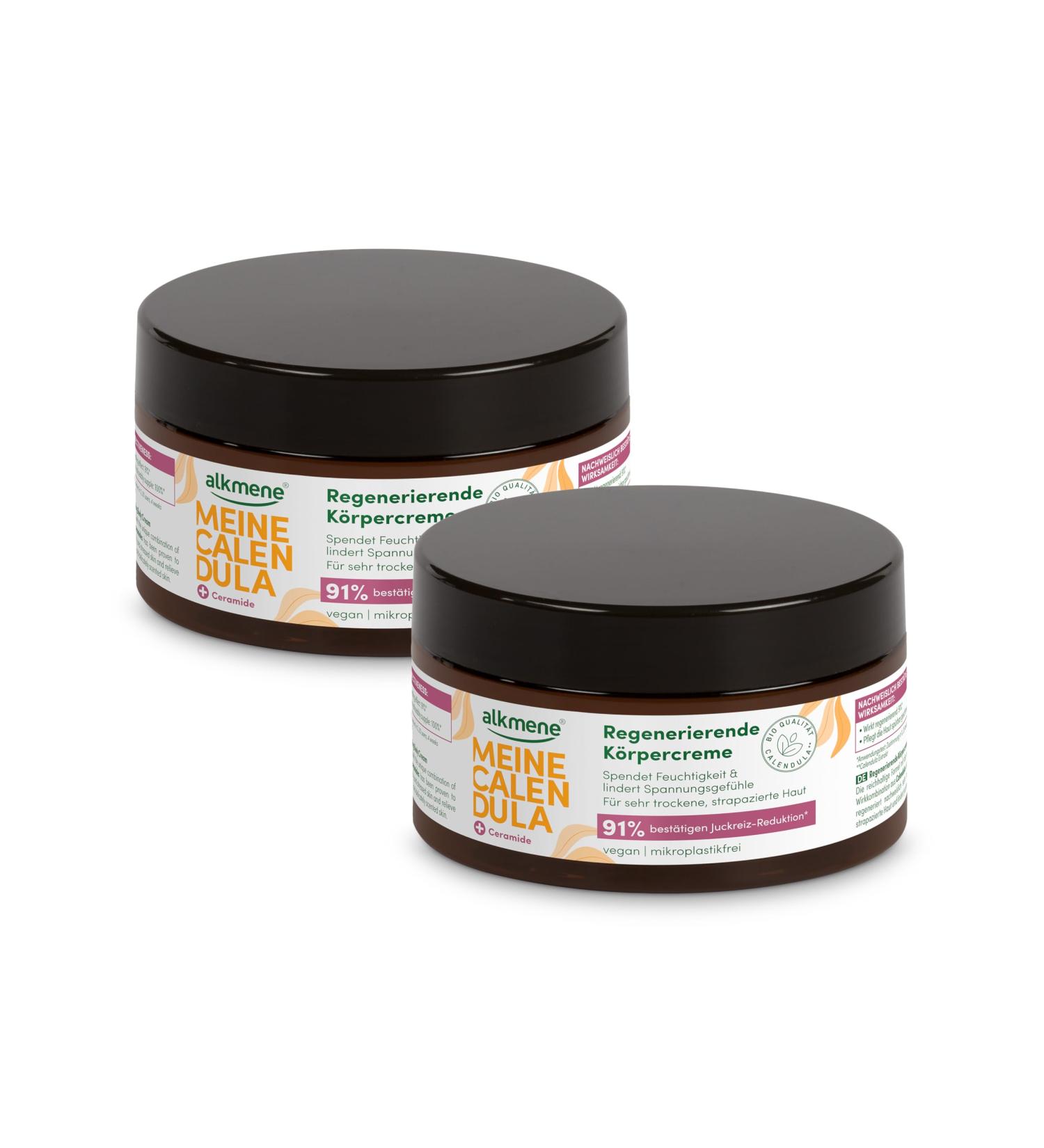  Alkmene alkmene Calendula Regenerating Cream for Damaged and Dry Skin 200ml - Vegan Skin Cream Relieves Itchy Skin - 2 Pack - Buy Online on GoSupps.com