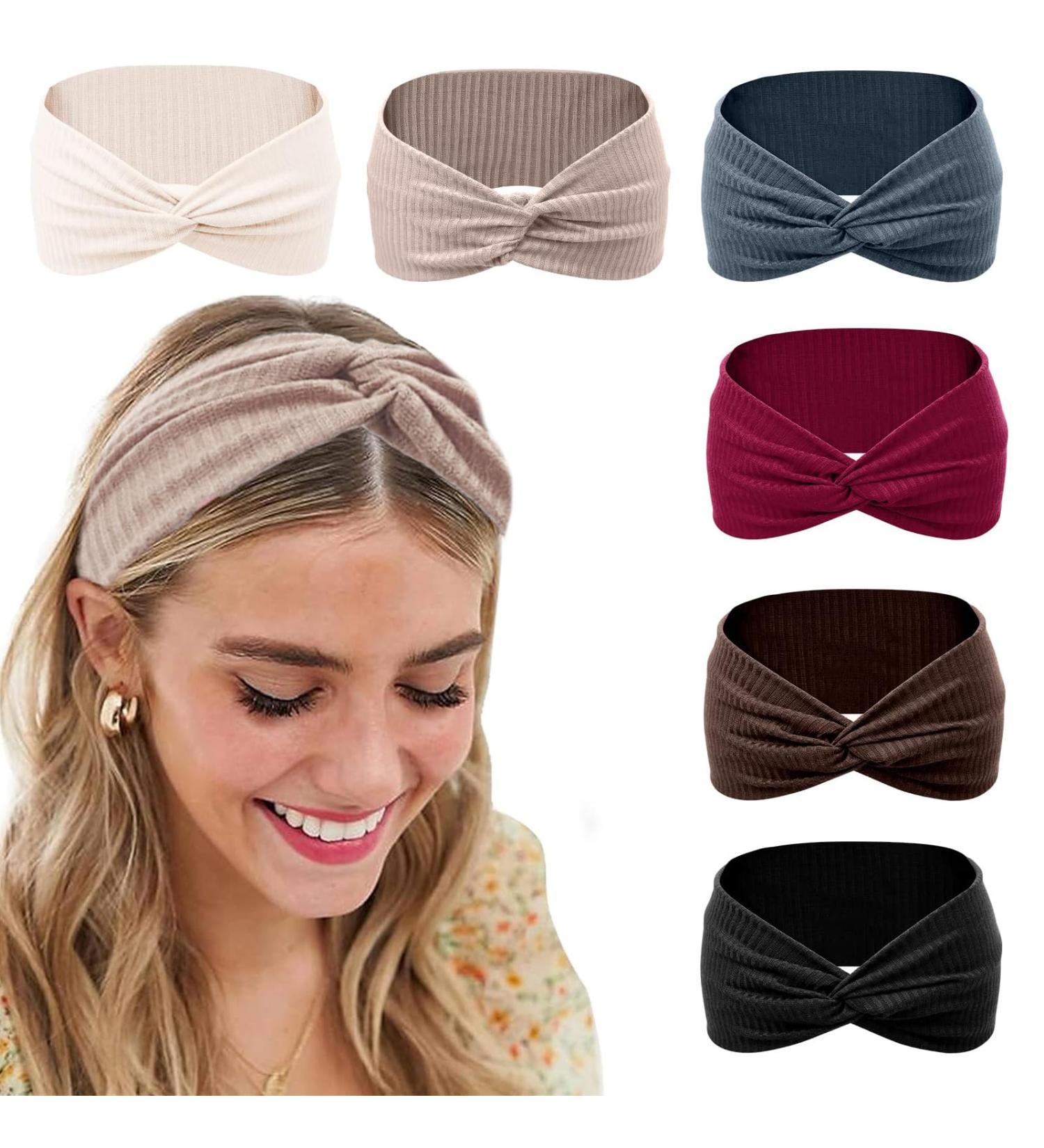 Nayyana 6-Piece Non-Slip Elastic Hair Bands for Women - Perfect for Yoga Workout Running & Sports | Colorful Short Hair Accessories - Buy Online on GoSupps.com