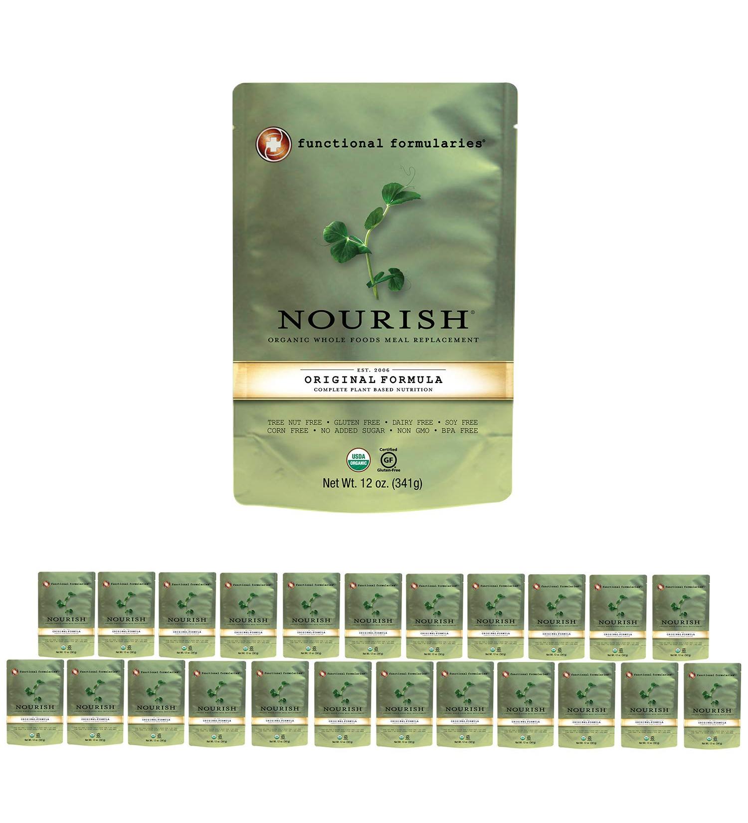 Functional Formularies Nourish Organic Tube Feeding Formula - Nutritional Meal Replacement Supplement Pack of 24 (12 oz Each) - International Shipping Available - Buy Online on GoSupps.com