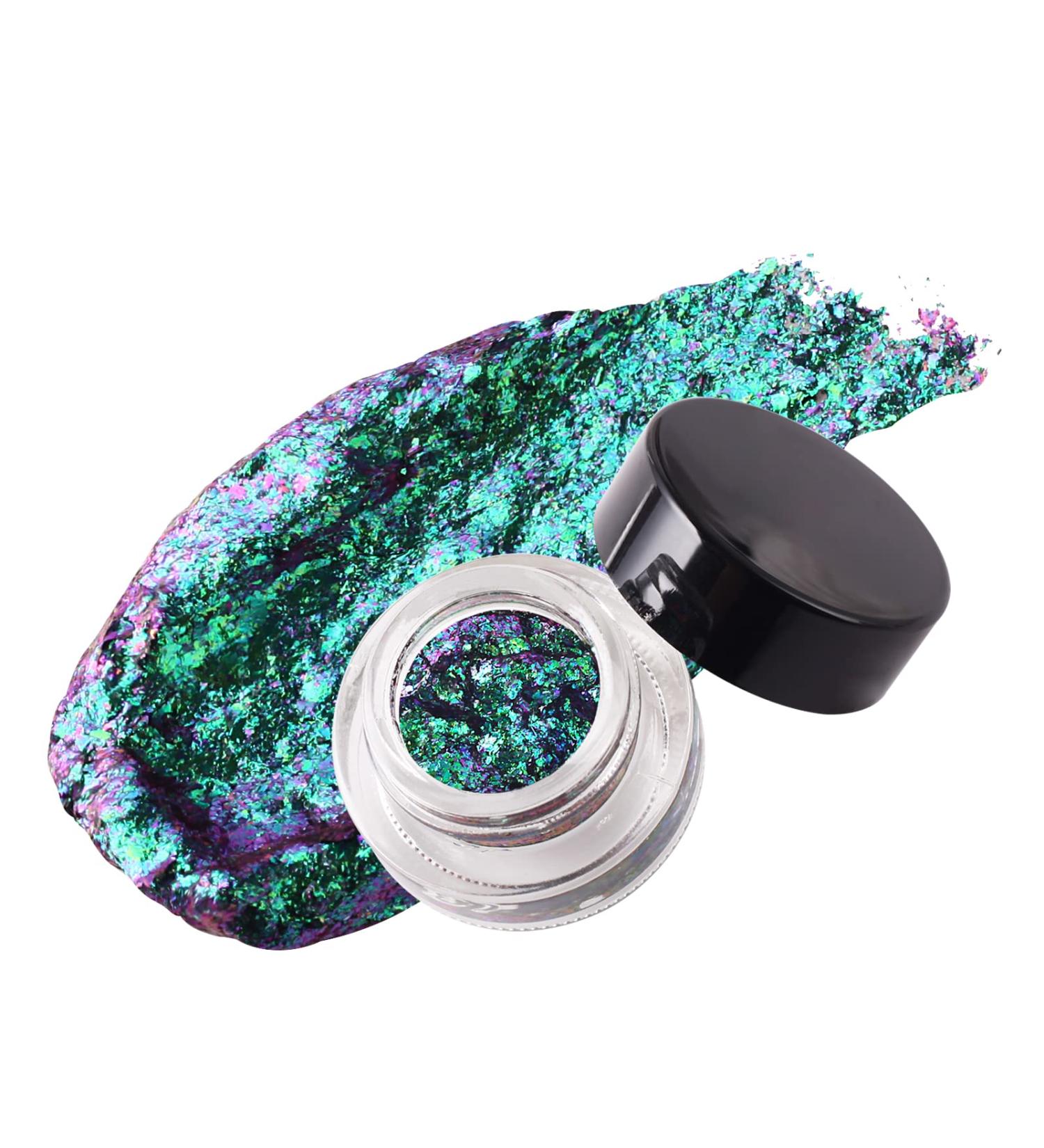 MEICOLY Cream Chameleon Eyeshadow Gel - Intense Color Shifting & Multi Chrome Flakes for Metallic Shimmer - Rain Forest 04 - Buy Online on GoSupps.com