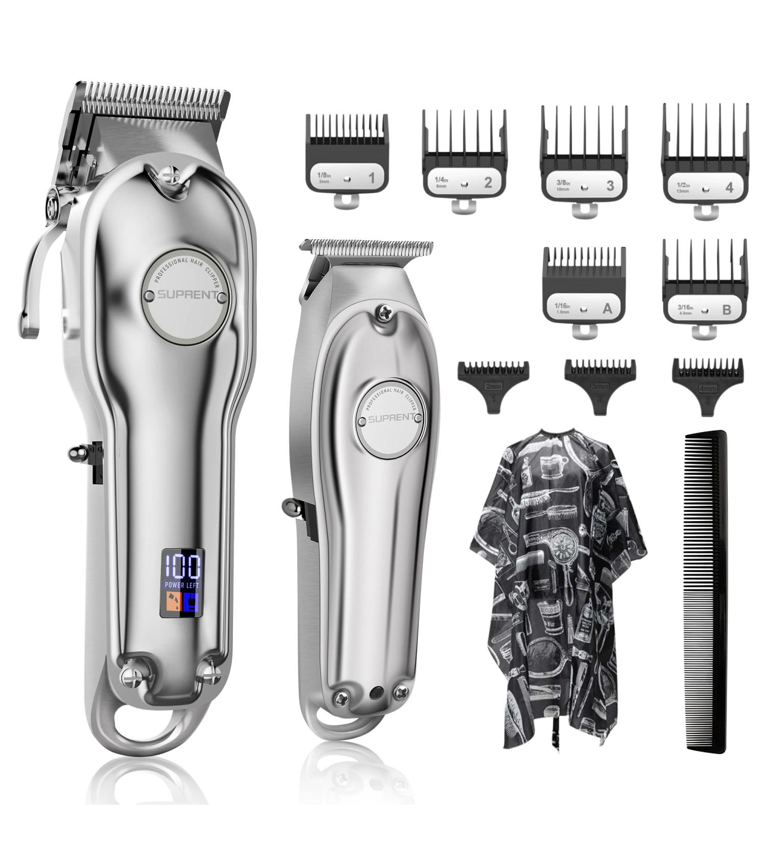 SUPRENTآ® Hair Clippers for Men - Professional Cordless Hair Cutting Kit with T-Blade Trimmer & LED Display - Buy Online on GoSupps.com