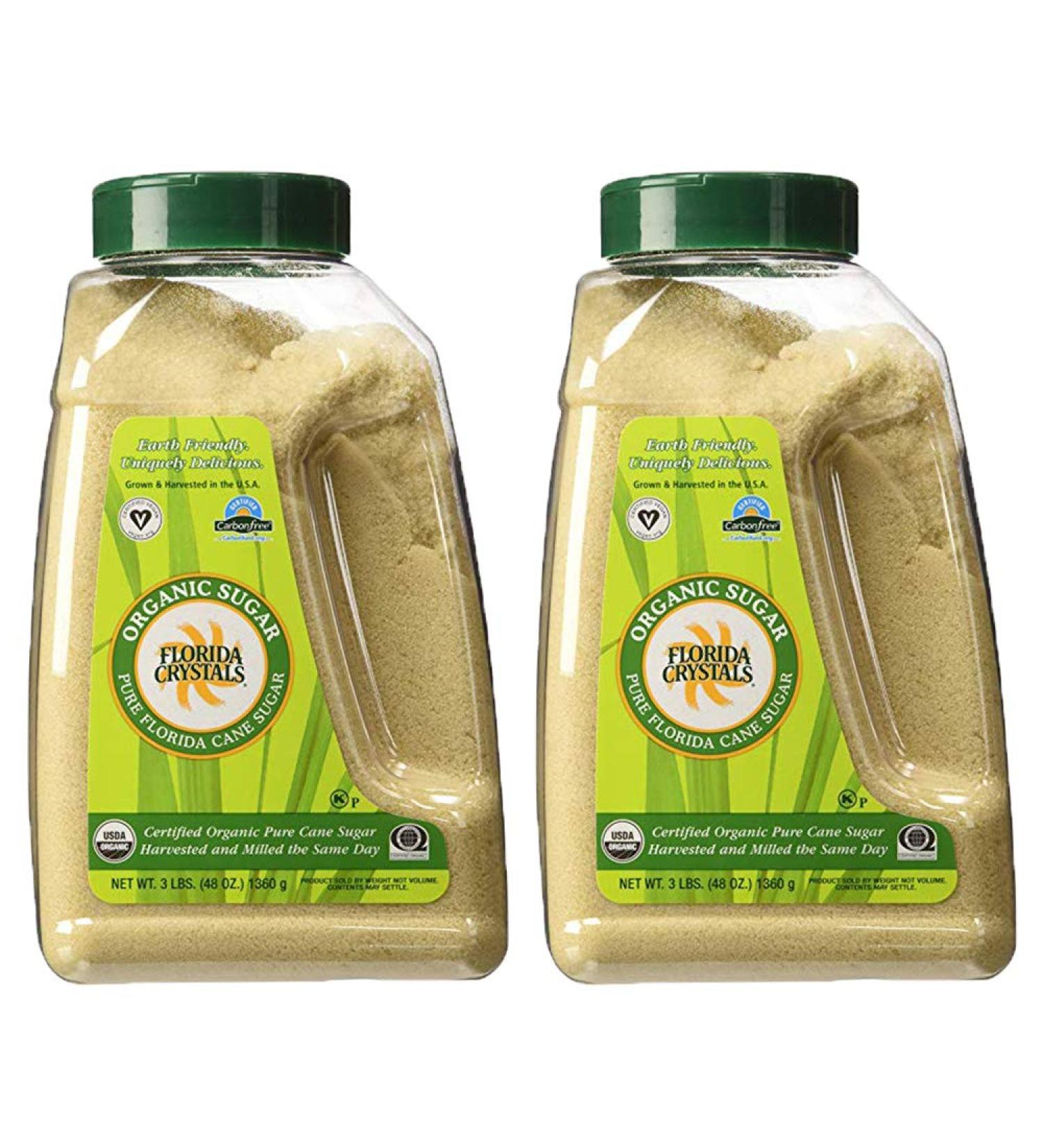 Florida Crystals Organic Cane Sugar Jug - 3 Pound (2 Pack) - Buy Online on GoSupps.com