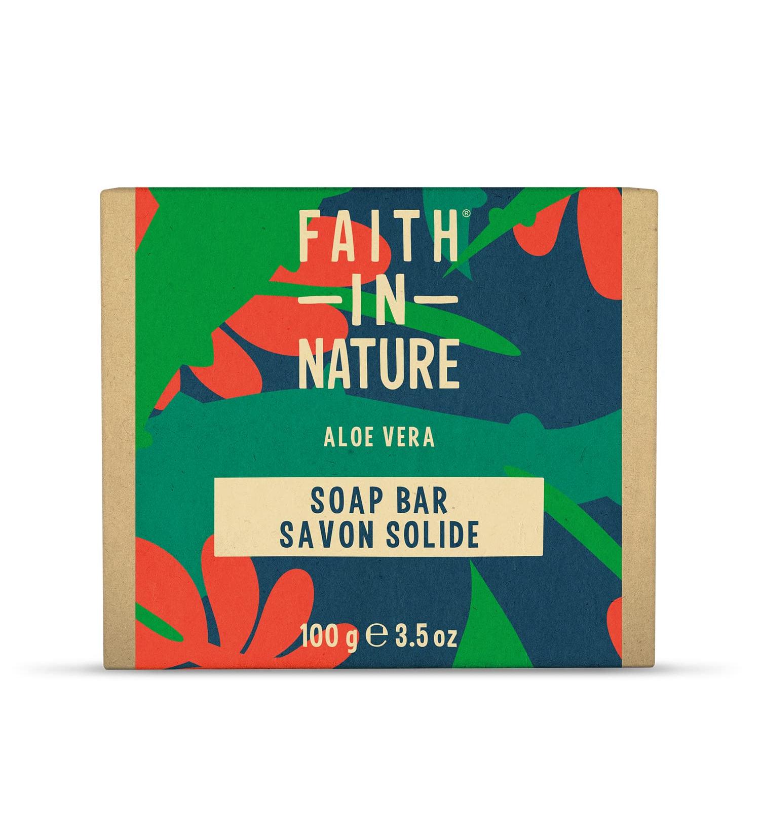  FAITH IN NATURE Faith in Nature Natural Aloe Vera Soap Vegan and Cruelty-Free SLS and Paraben-Free 100g - Buy Online on GoSupps.com