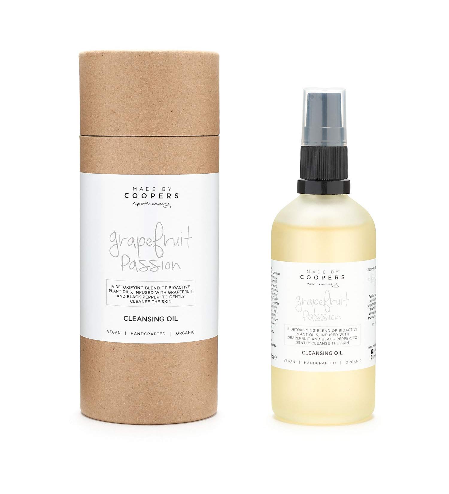 Made By Coopers Grapefruit Facial Cleanser Wash with Muslin Cloth Make Up Remover Clean Pores with Face Cleansing Bioactive Plant Oils Vegan (100ml) - Buy Online on GoSupps.com