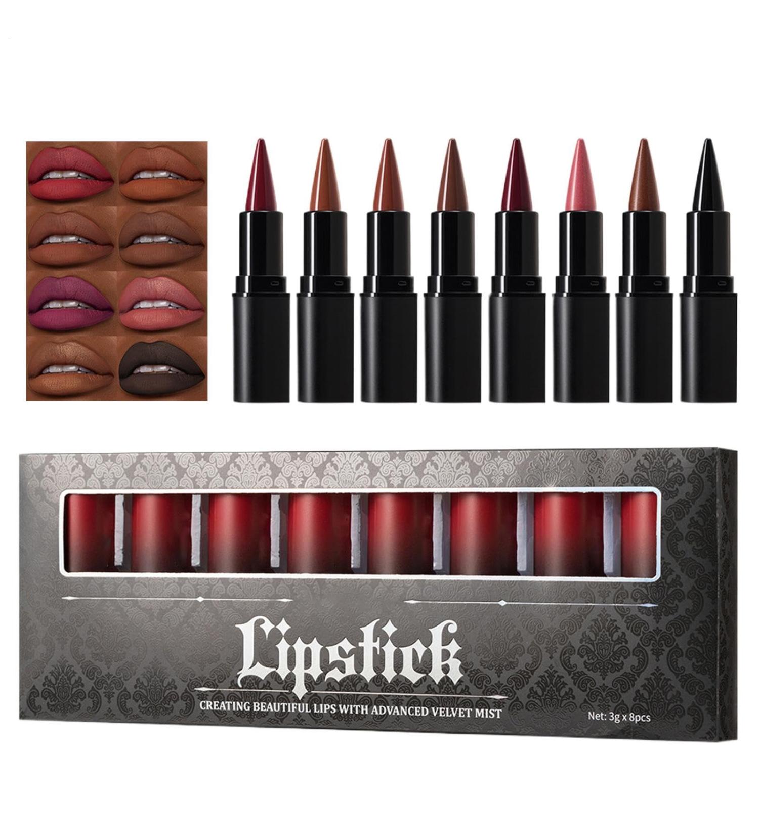  ycezw YCEZW Lipliner Pencil Lip Pencils | Finilela Matte Penon Lipstick 8 Colors - Waterproof Moisturizing Lip Makeup for Women and Girls - Buy Online on GoSupps.com