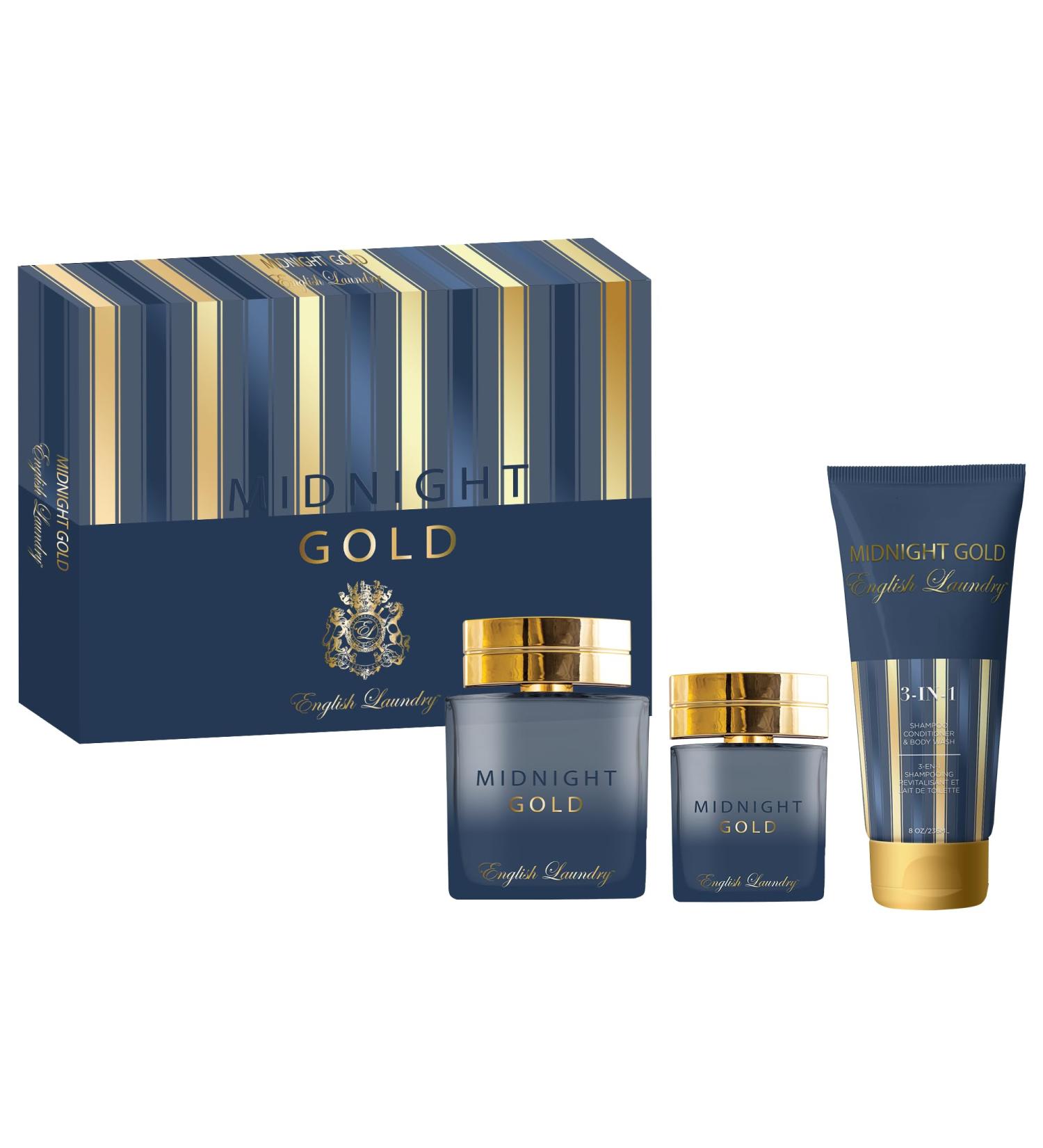 English Laundry Midnight Gold Eau de Parfum 3 Piece Gift Set 3.4 fl. oz. - Buy Online on GoSupps.com