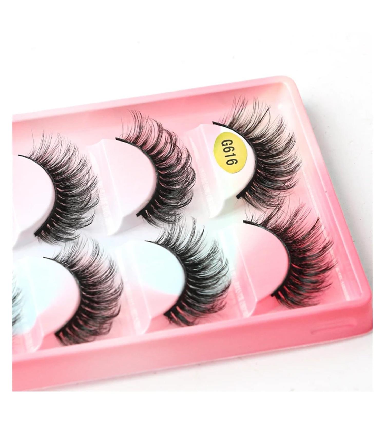 UAMOU 2/20/100 Boxes Mink Lashes Eyelashes 5 pairs Natural Curly Fake Eyelashes Thick Maquiagem Lash Extension Makeup Tools Cheerfully (Color : 5 pairs G616CS Size : 30 boxes) - Buy Online on GoSupps.com