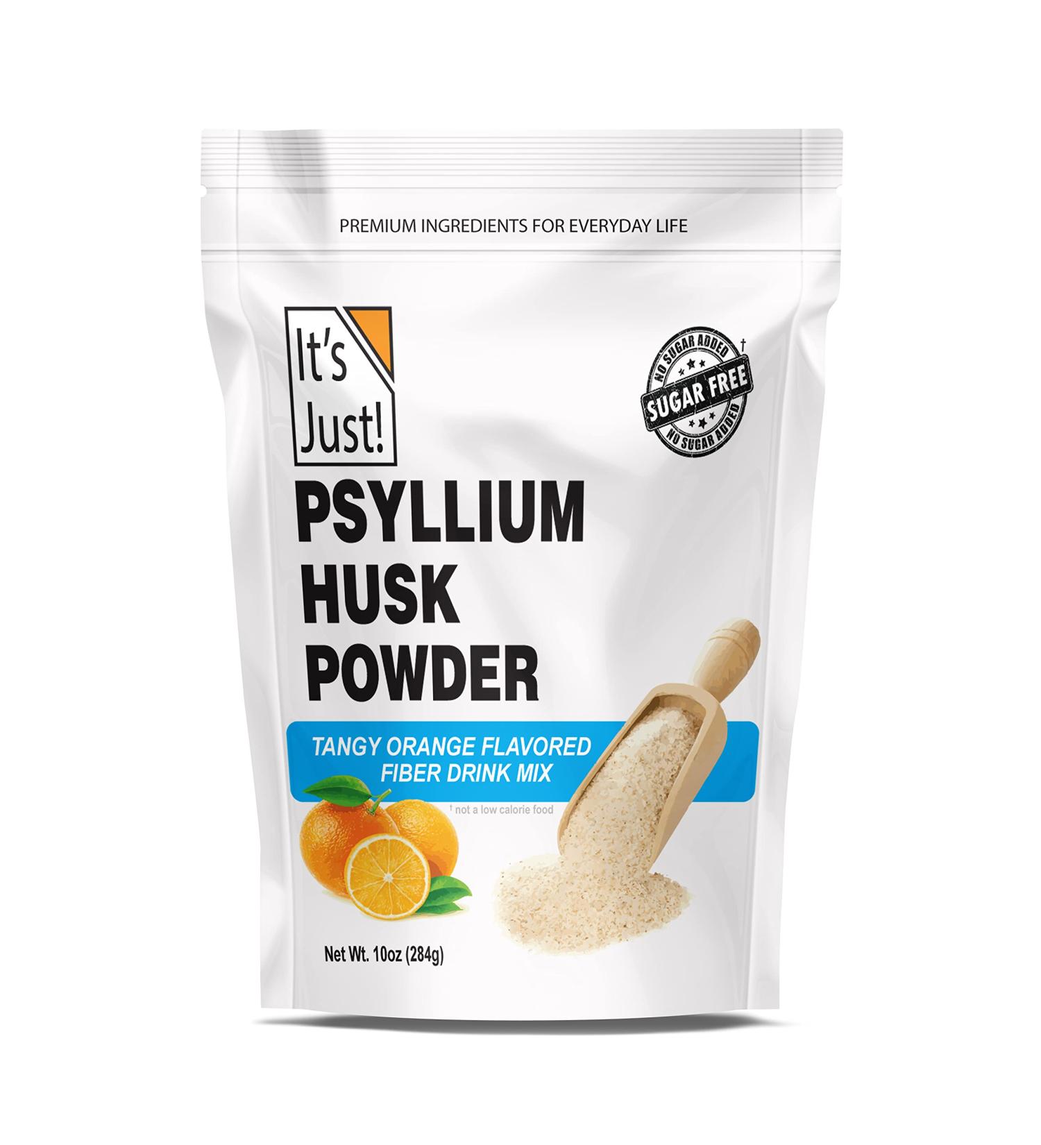 Psyllium Husk Powder - Tangy Orange 10oz (Pack of 1) | Easy Mix Dietary Fiber for Keto Baking | Cleanse Digestive System | Non-GMO & Finely Ground - Buy Online on GoSupps.com