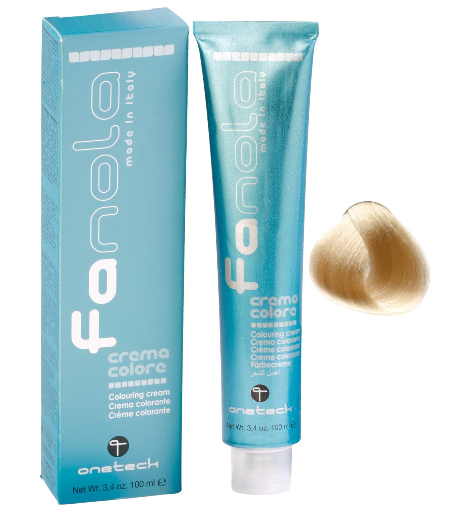 Fanola Crema Colore Colouring Cream 10.00 Blonde Platinum Intensive 100 ml - Pack of 1 - Buy Online on GoSupps.com