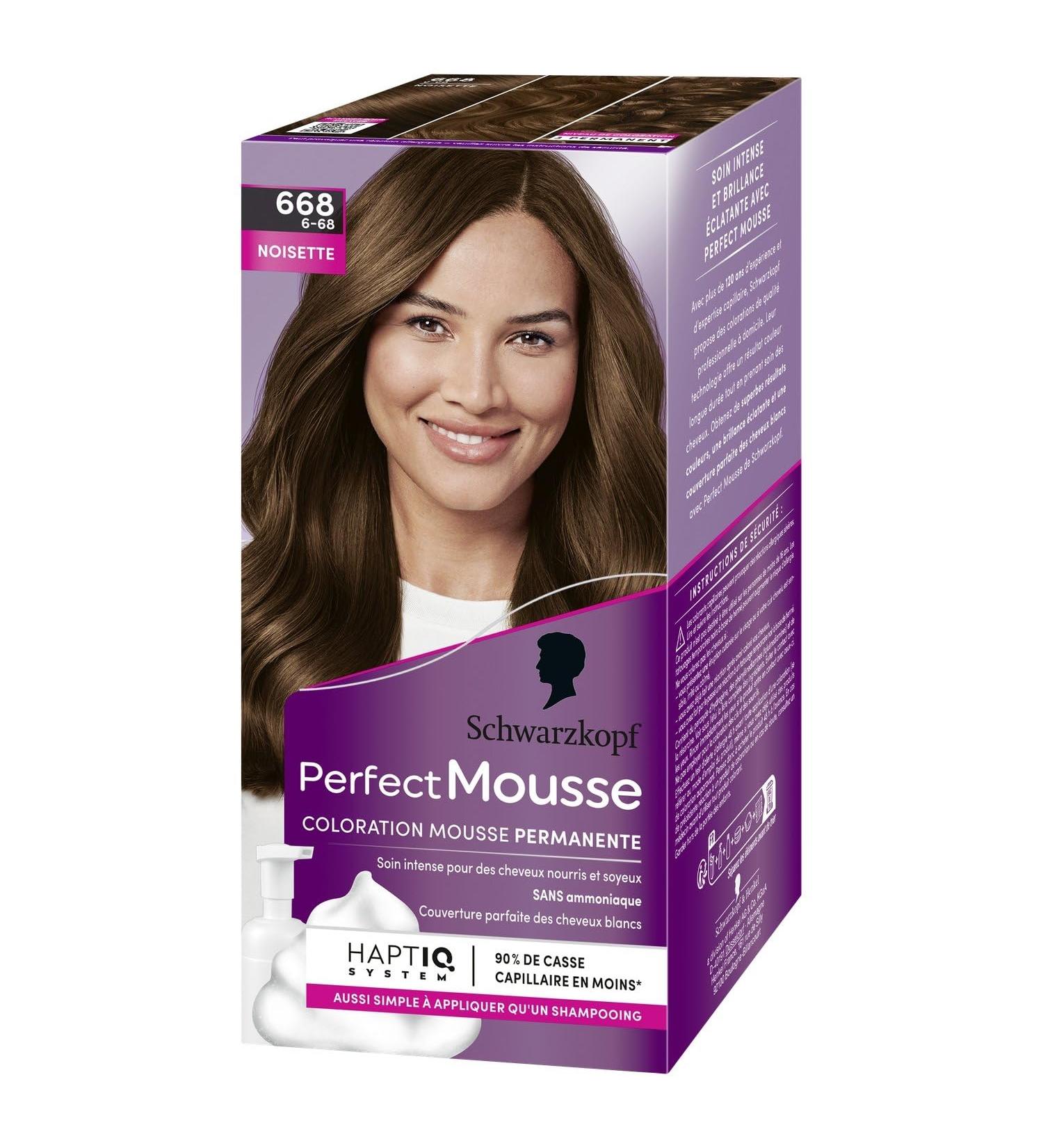 PERFECT MOUSSE Coloration Permanente Noisette Douce Sans Amoniaque pour un Teint Naturel (Bo te) - Lot de 3 - vendu par Lot