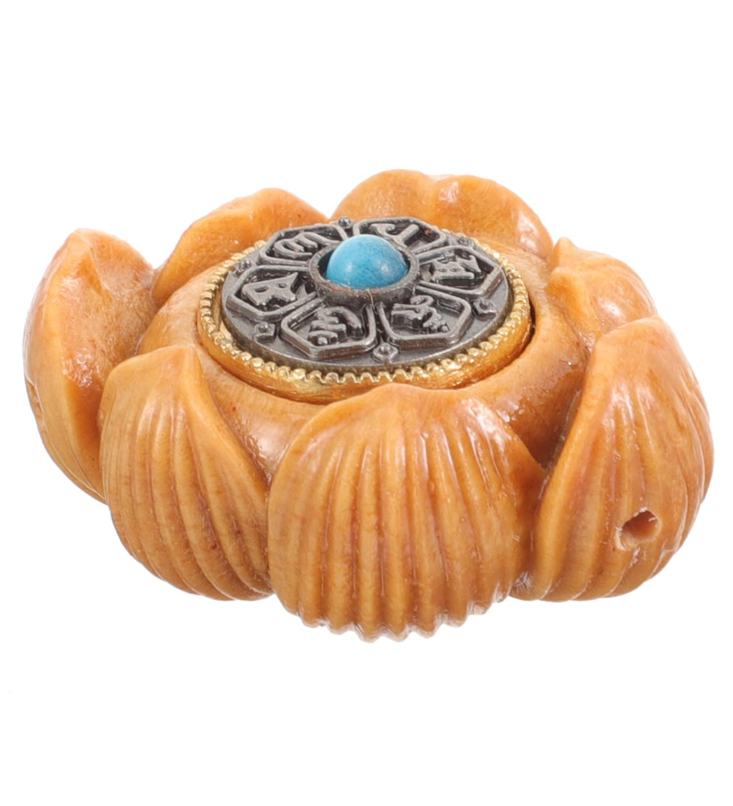 Handcrafted Wooden Miniature Lotus Ornament - Homsfou Auto-Decor for Office & Home Decoration - Buy Online on GoSupps.com