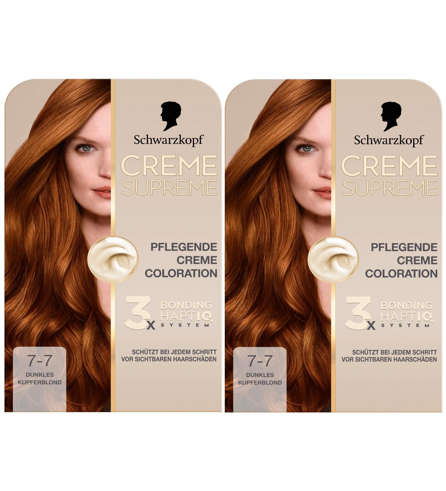 handle Coloration 77 Dark Copper Blonde 2 x 182 ml sustainable hair dye with serum and hair mask protects against visible hair damage 100 gray coverage - Buy Online on GoSupps.com