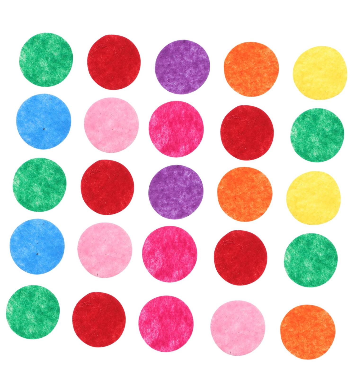 Anneome 2 Handmade Hair Band Negatives Girls Hair Accessories Mixed Color Felt Round Diy Craft Wafer Amulet Colorful 2.5X2.5cm - Buy Online on GoSupps.com