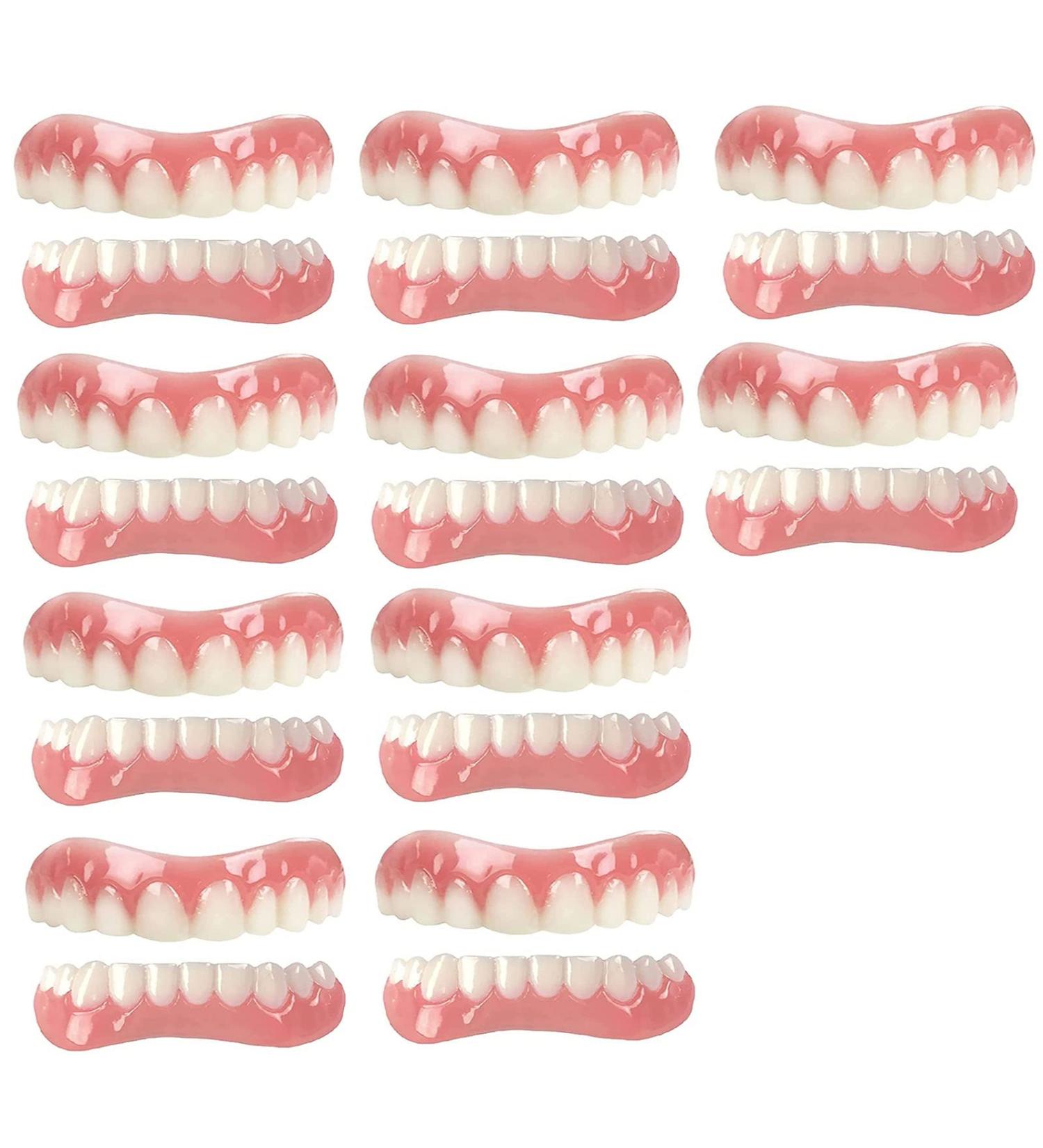 Xzlzmd Cosmetic Dentures | Pebble Veneers for Perfect Upper & Lower Jaw | 10 Pairs for a Stunning Smile - Buy Online on GoSupps.com