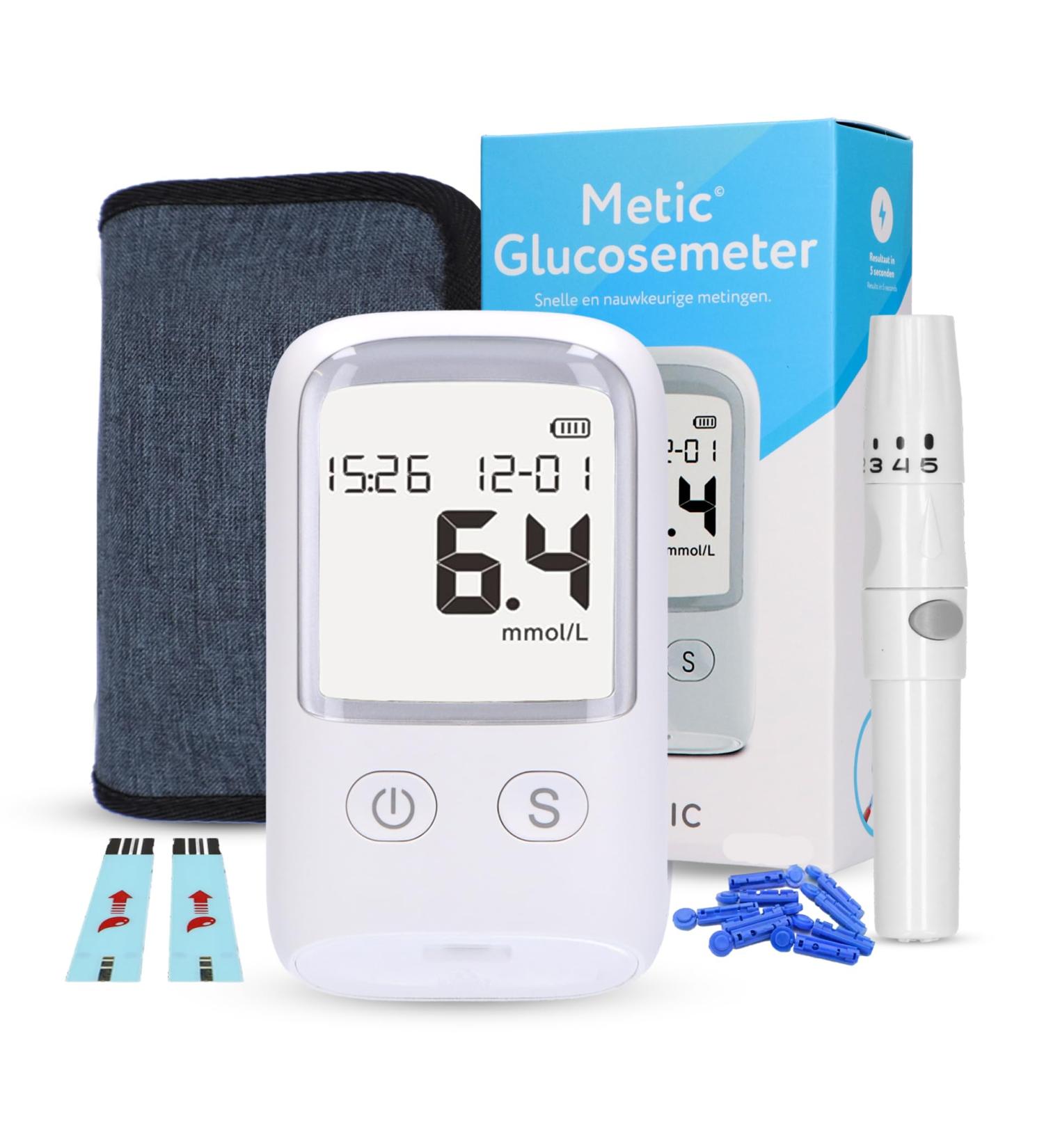 METIC Glucose Measurement Device - Accurate Blood Sugar Monitoring for Diabetes Management | International Shipping Available - Buy Online on GoSupps.com