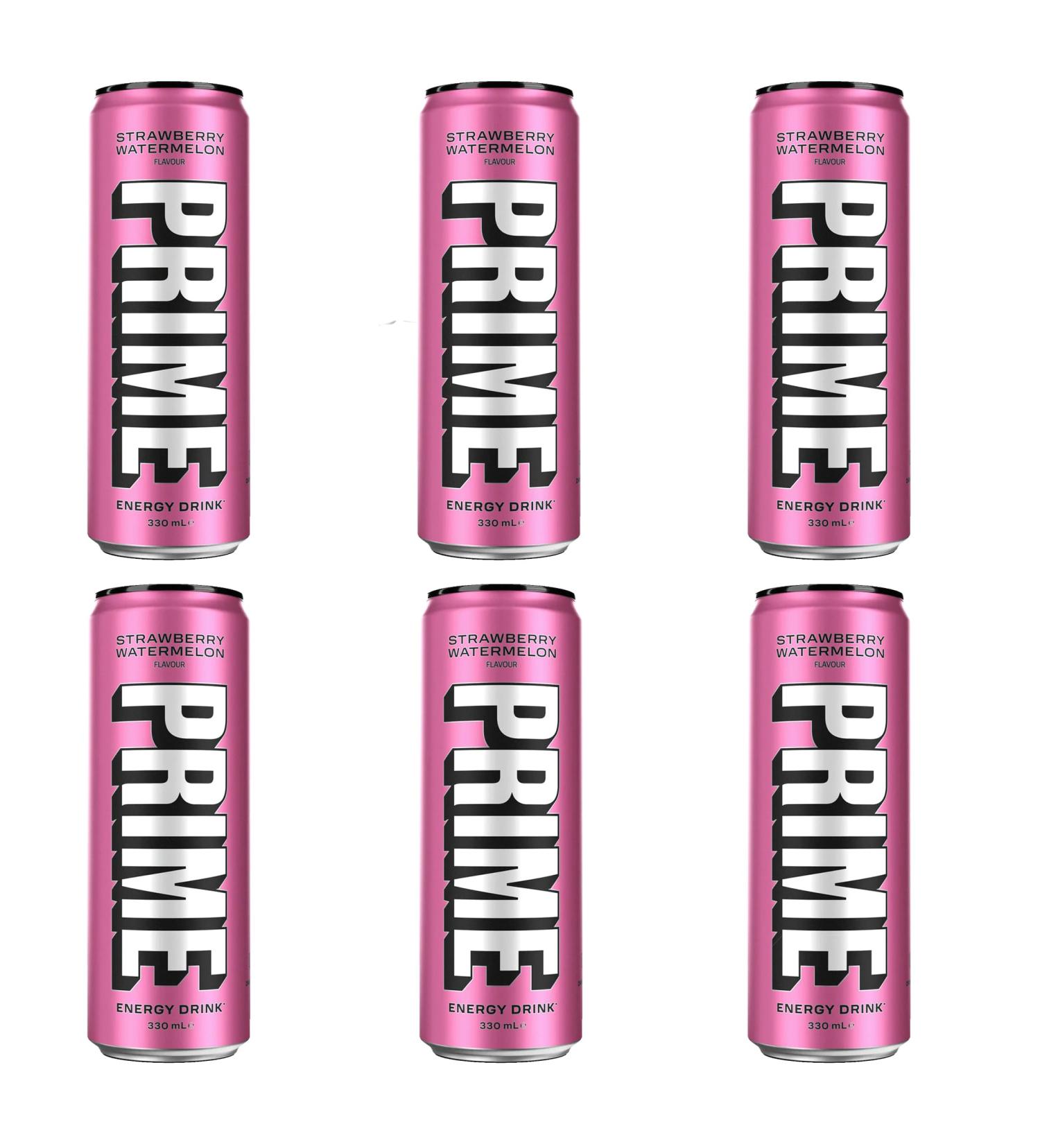 6 Pack Prime Energy Drink Strawberry Watermelon (6 x 330ml 1980ml)