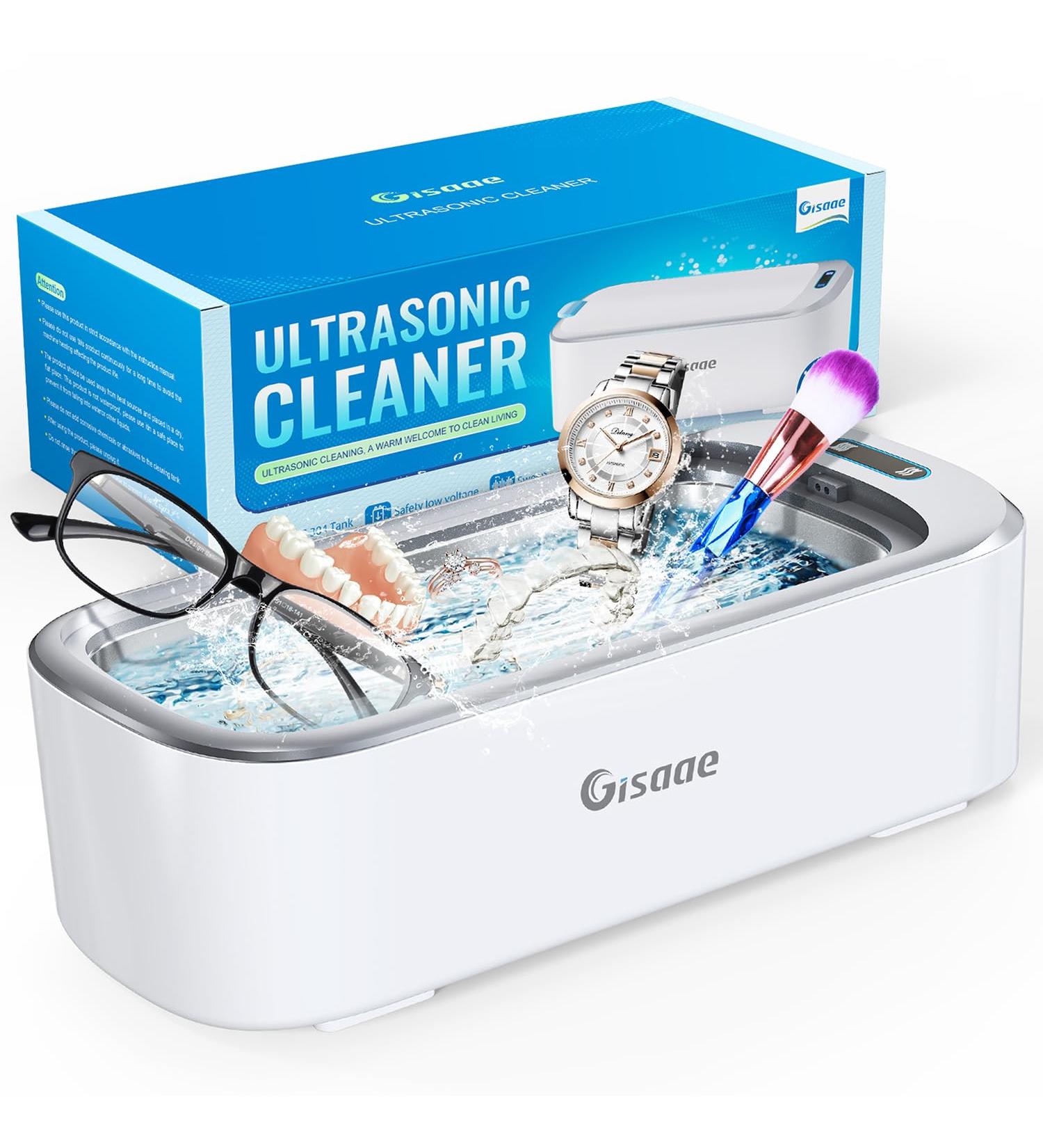 Gisaae Ultrasonic Cleaner 46KHz Portable Ultrasonic Jewellery Cleaner 550ML Clean Pod Glasses Cleaner Machine Cleaning Sets Sonic Cleaner for Silver Jewelry Necklace Glasses Watch Denture Bracelets 550 Ml - Buy Online on GoSupps.com