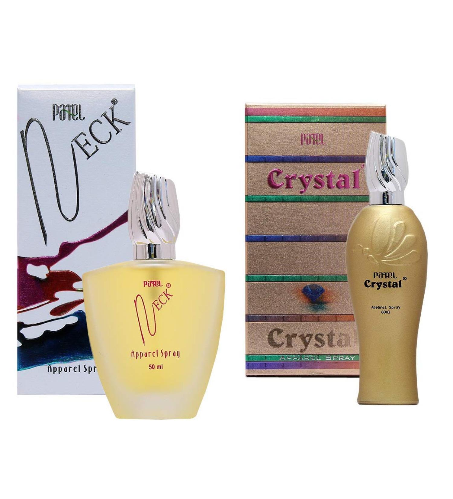 NECK FRAGRANCES Floral Liquid Patels Neck 50 Ml & Crystal Apparel Unisex Perfume Long Lasting Fragrance 60 Ml - Buy Online on GoSupps.com