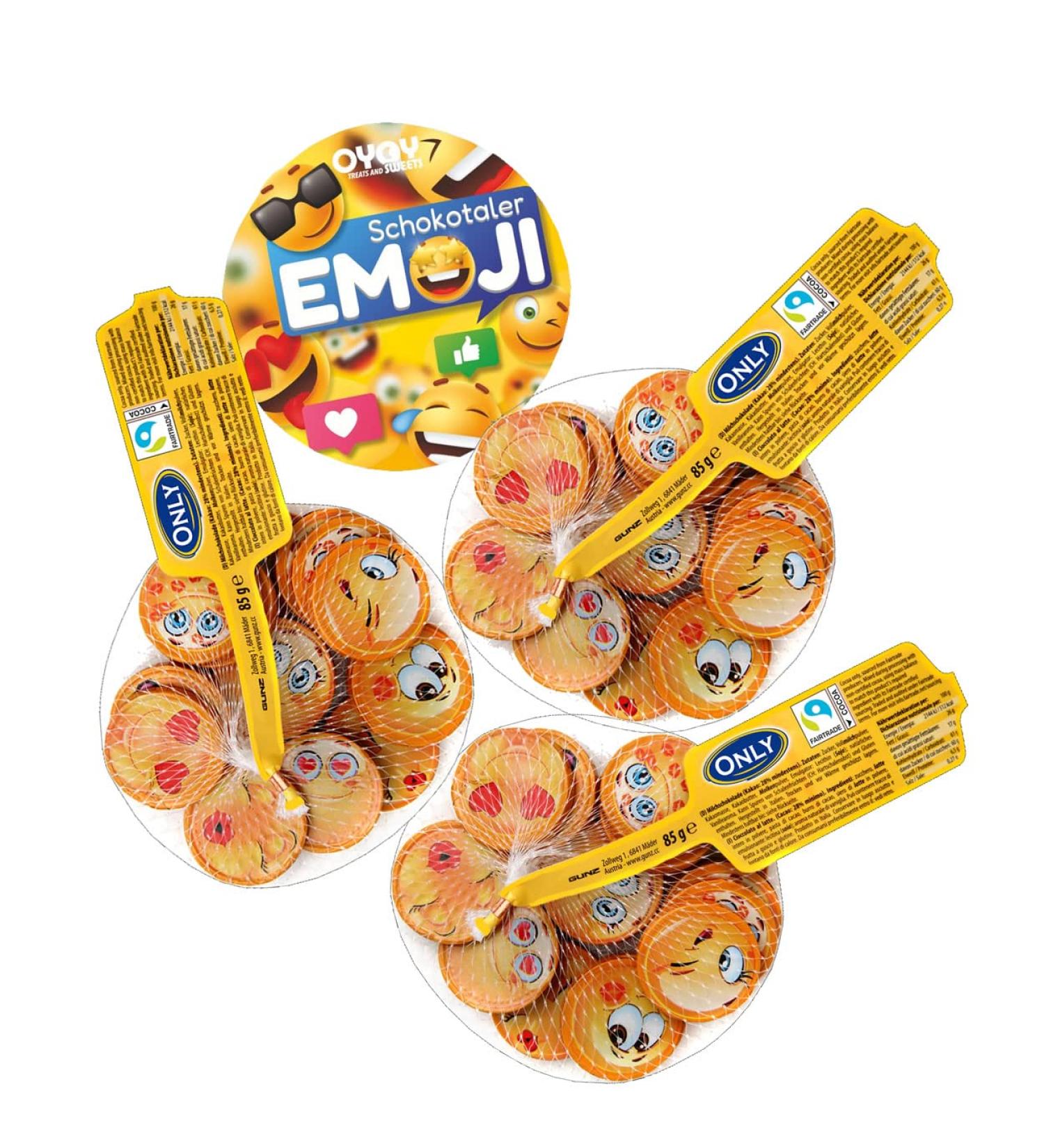 Buy Oyoy Emoji Chocolate Set - 3x 85g Smiley Chocolates & 1 Sticker | Perfect Gifts for Kids' Birthdays | International Shipping Available - Buy Online on GoSupps.com